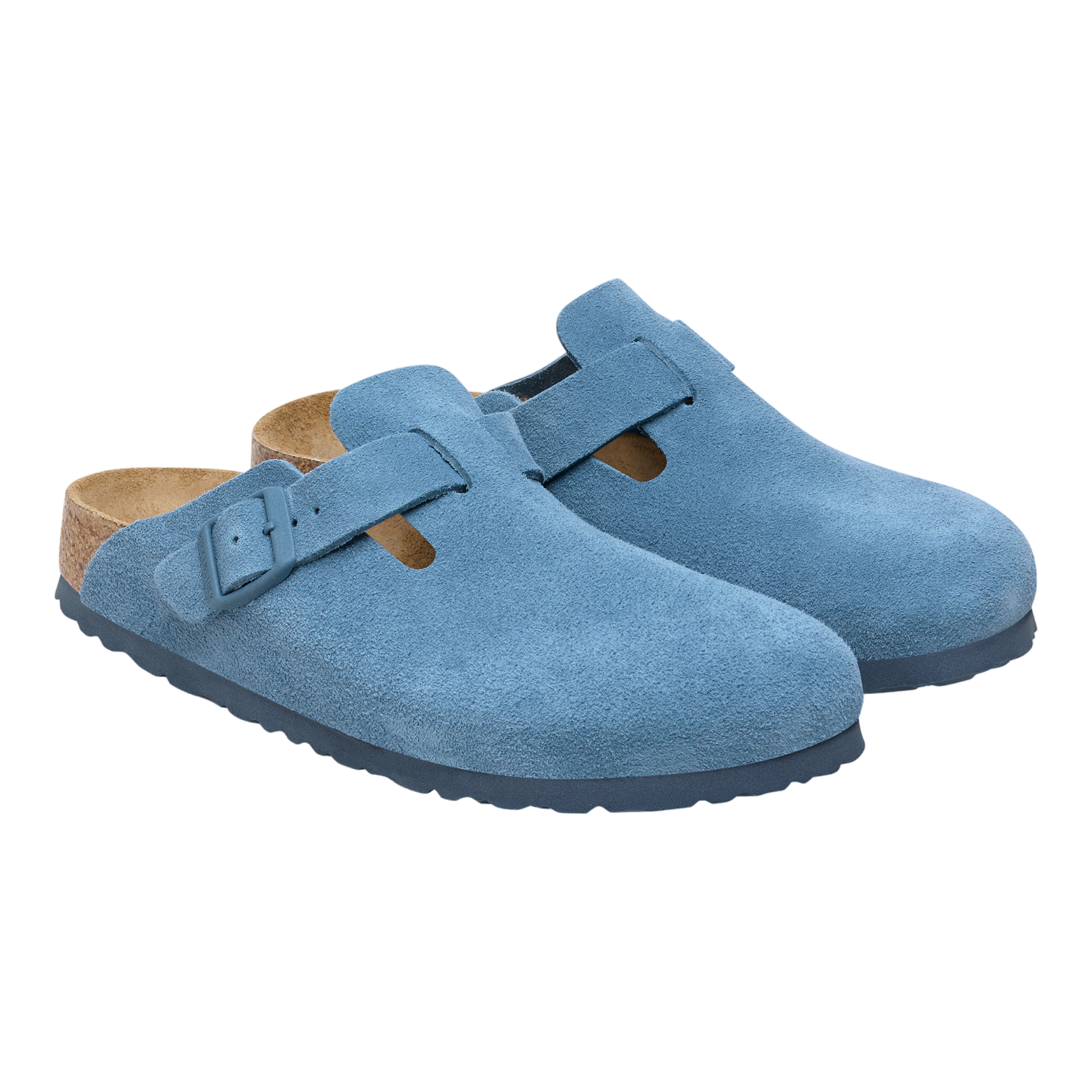 Birkenstock Boston Soft Footbed Suede Leather Elemental-Blue 1027649