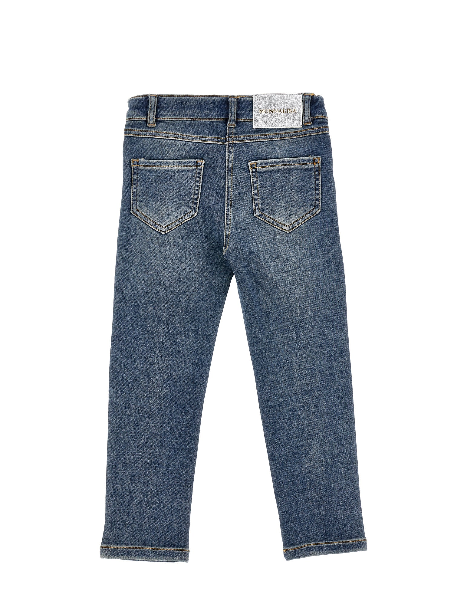 Embroidered five-pocket jeans