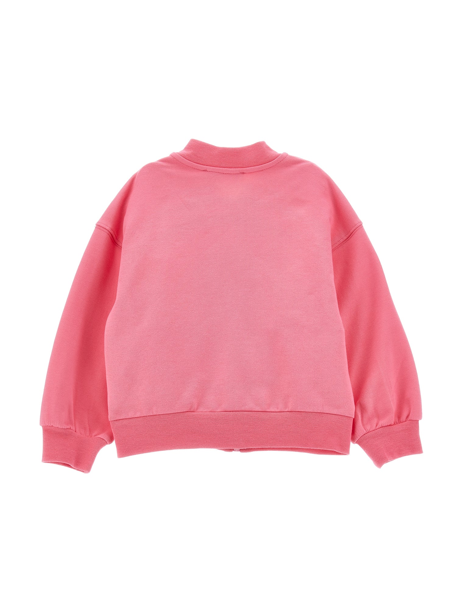 Zip-up sweatshirt with anemone embroidery