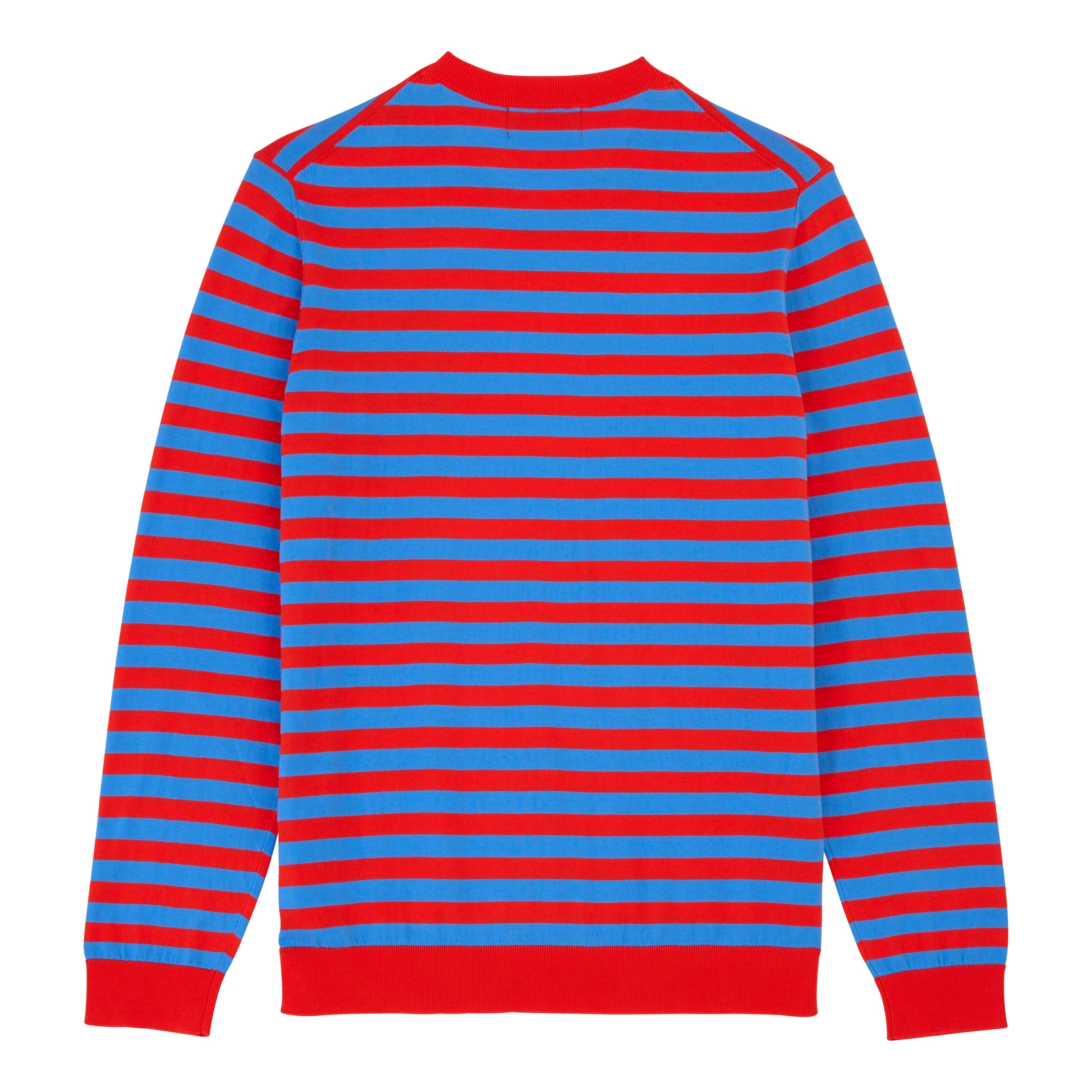 Men Crewneck Striped Cotton Sweater