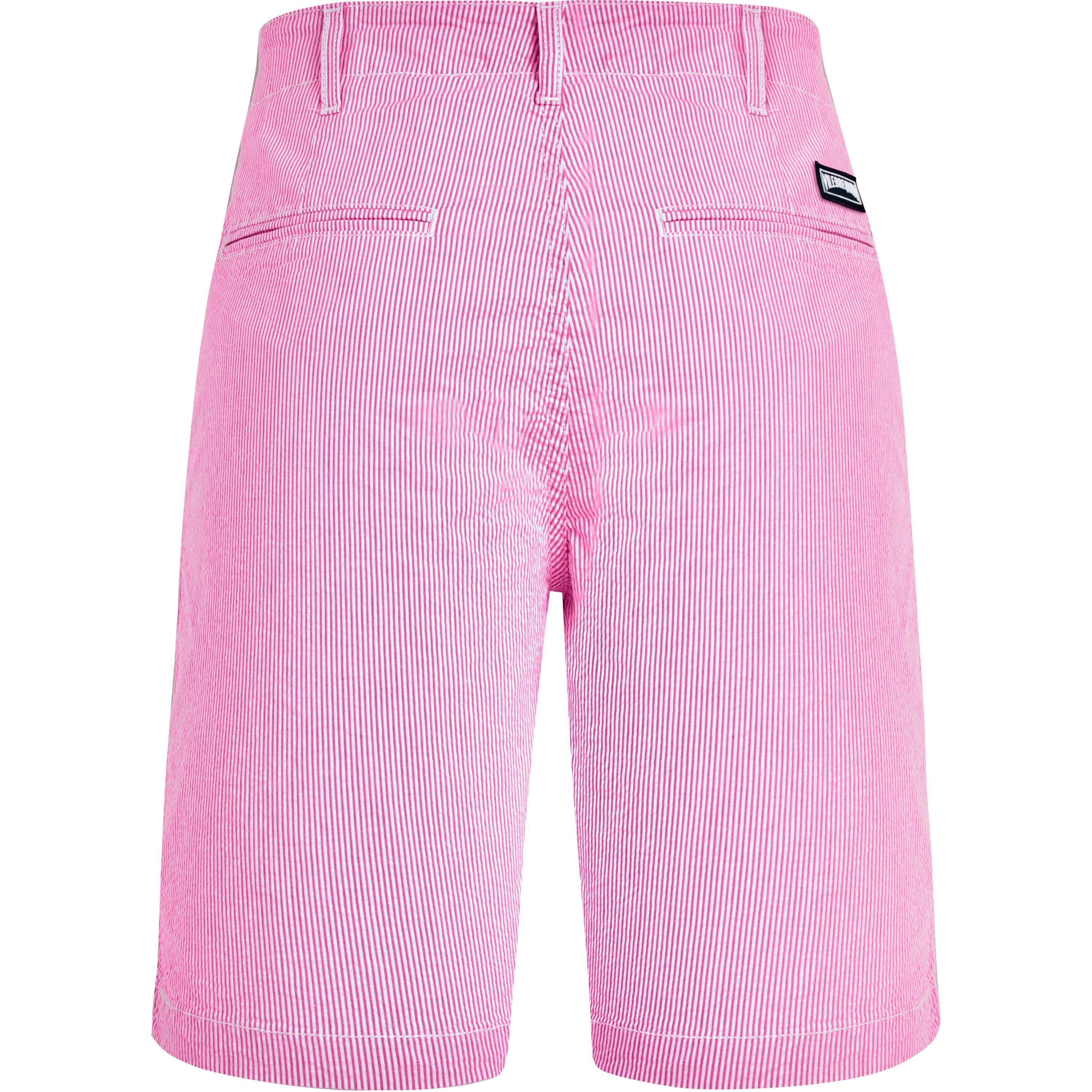 Men Cotton Bermuda Shorts Seersucker