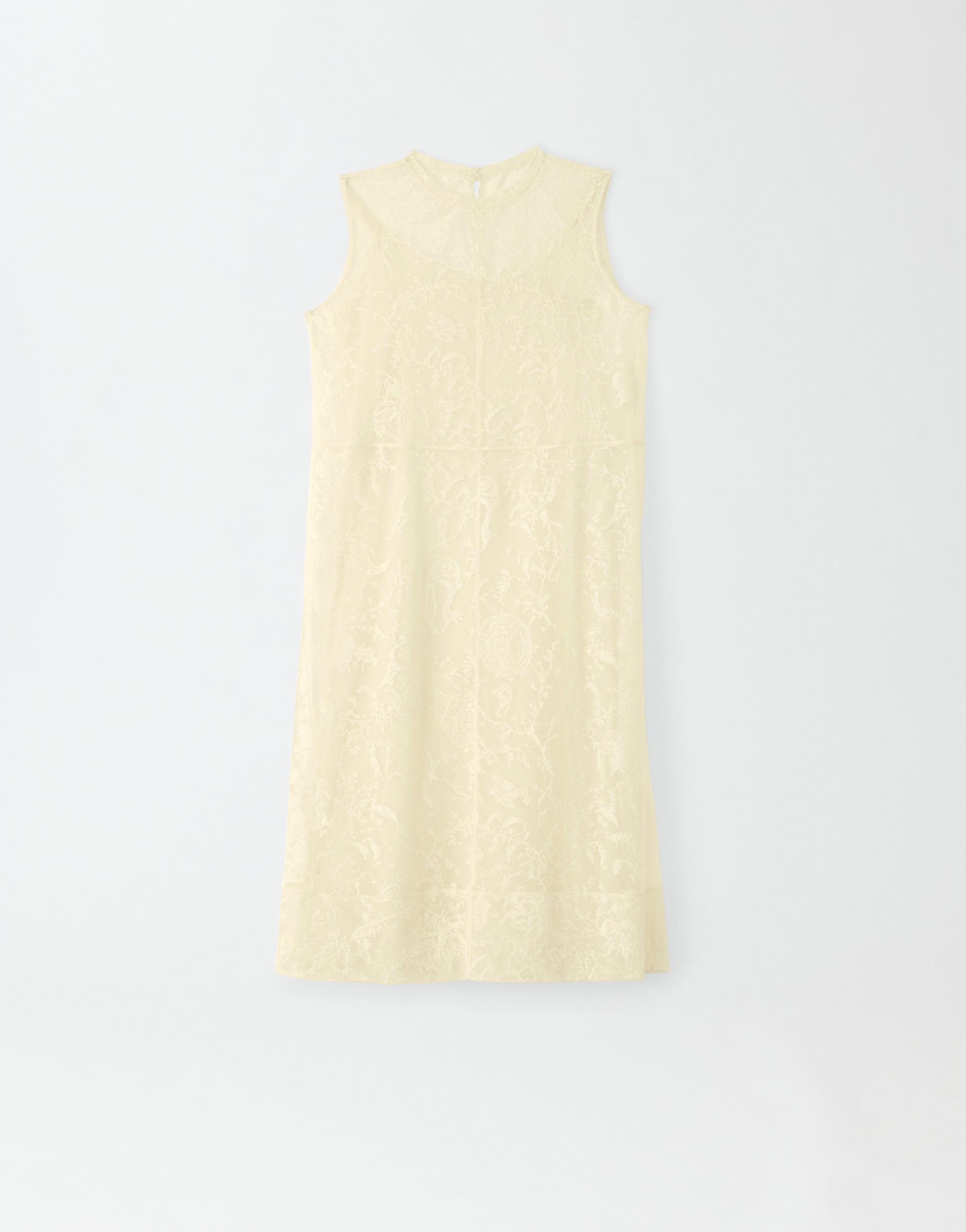 Jacquard lace dress, yellow