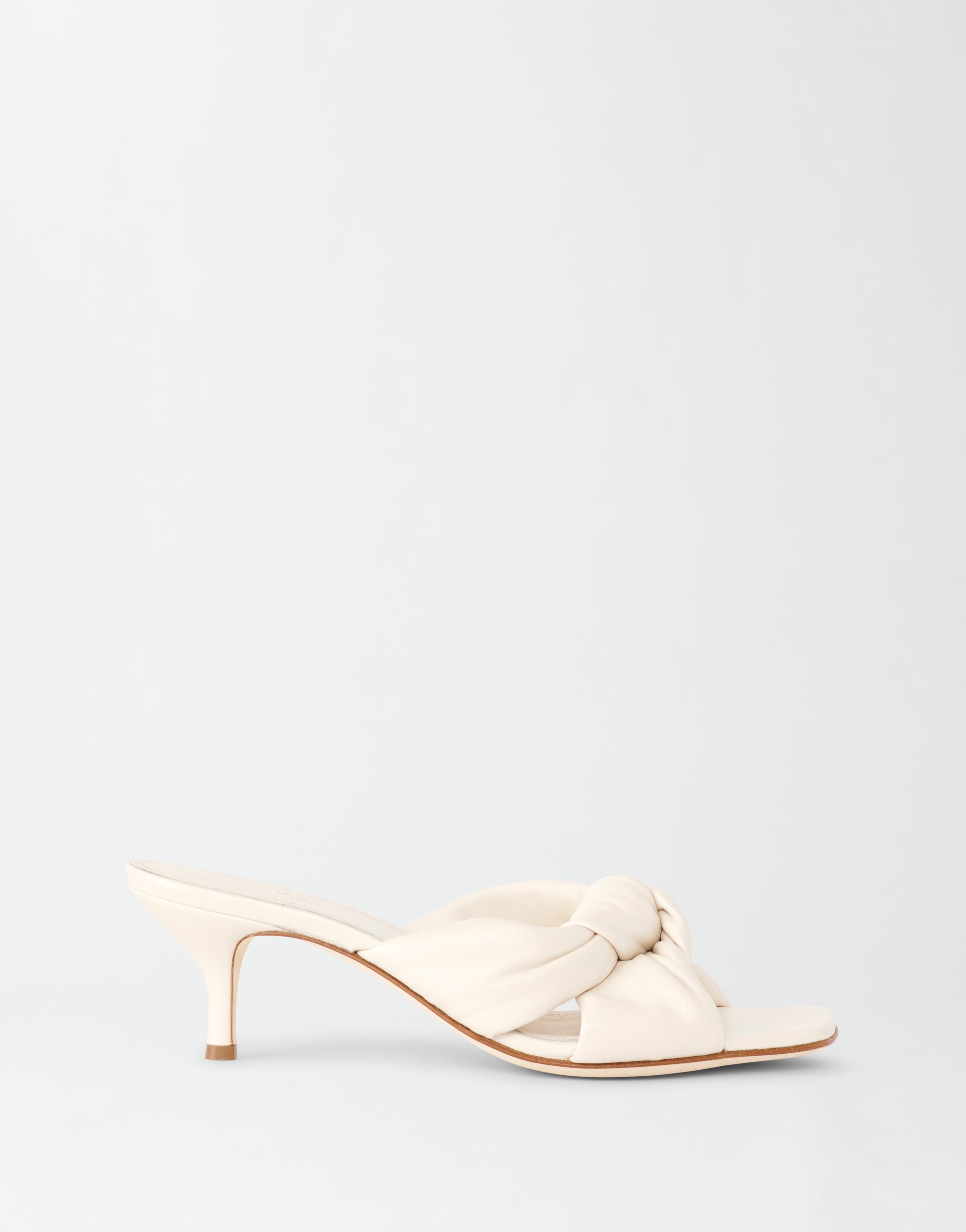 Nappa leather mules, butter