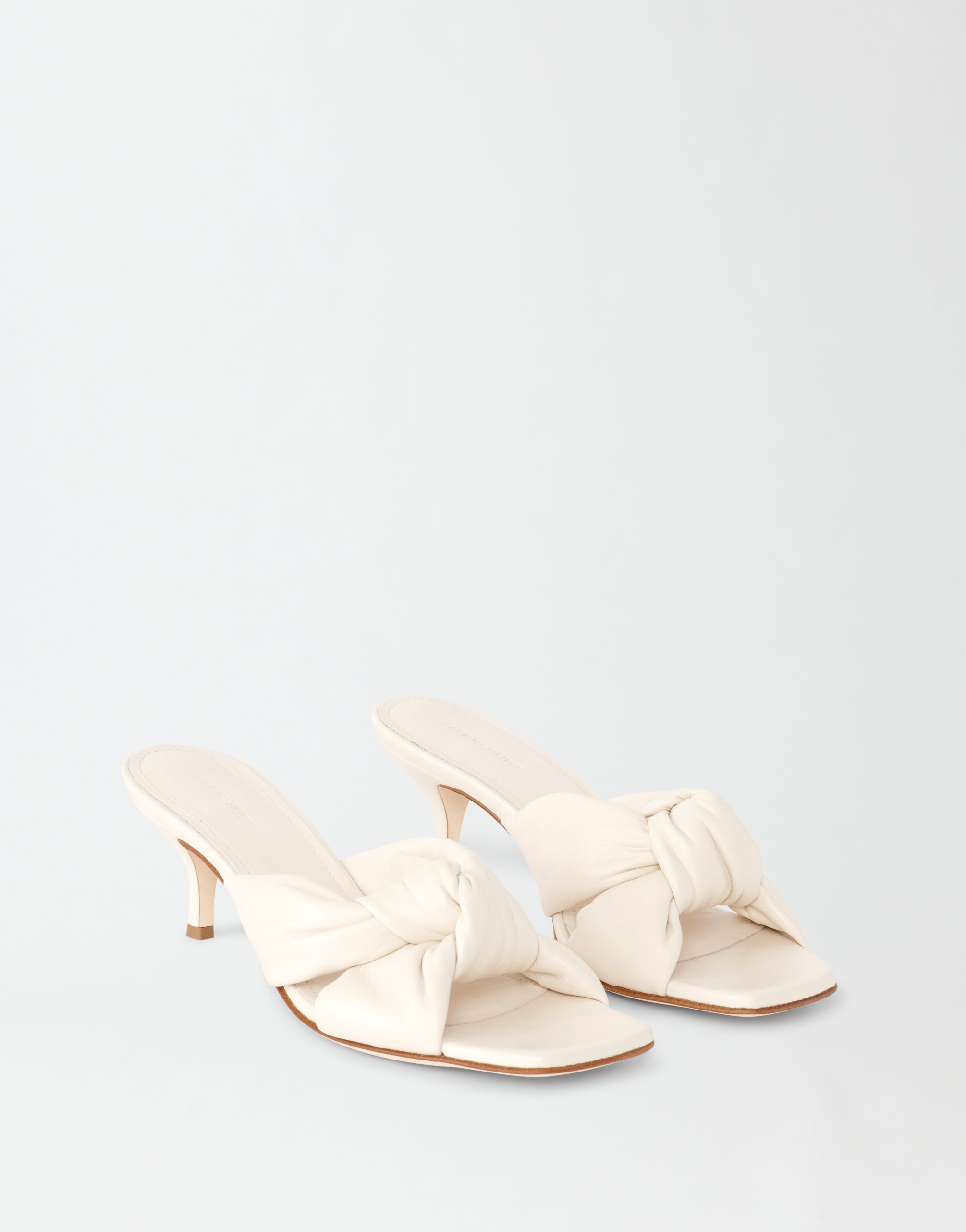 Nappa leather mules, butter