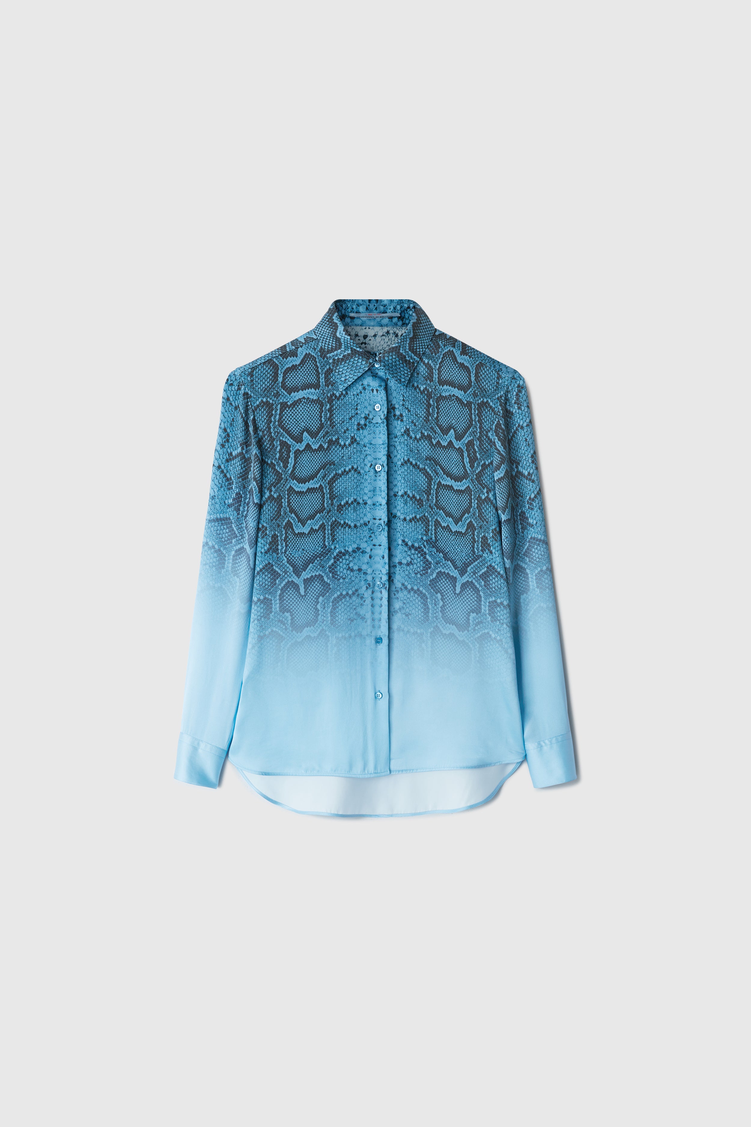 Snake print silk shirt