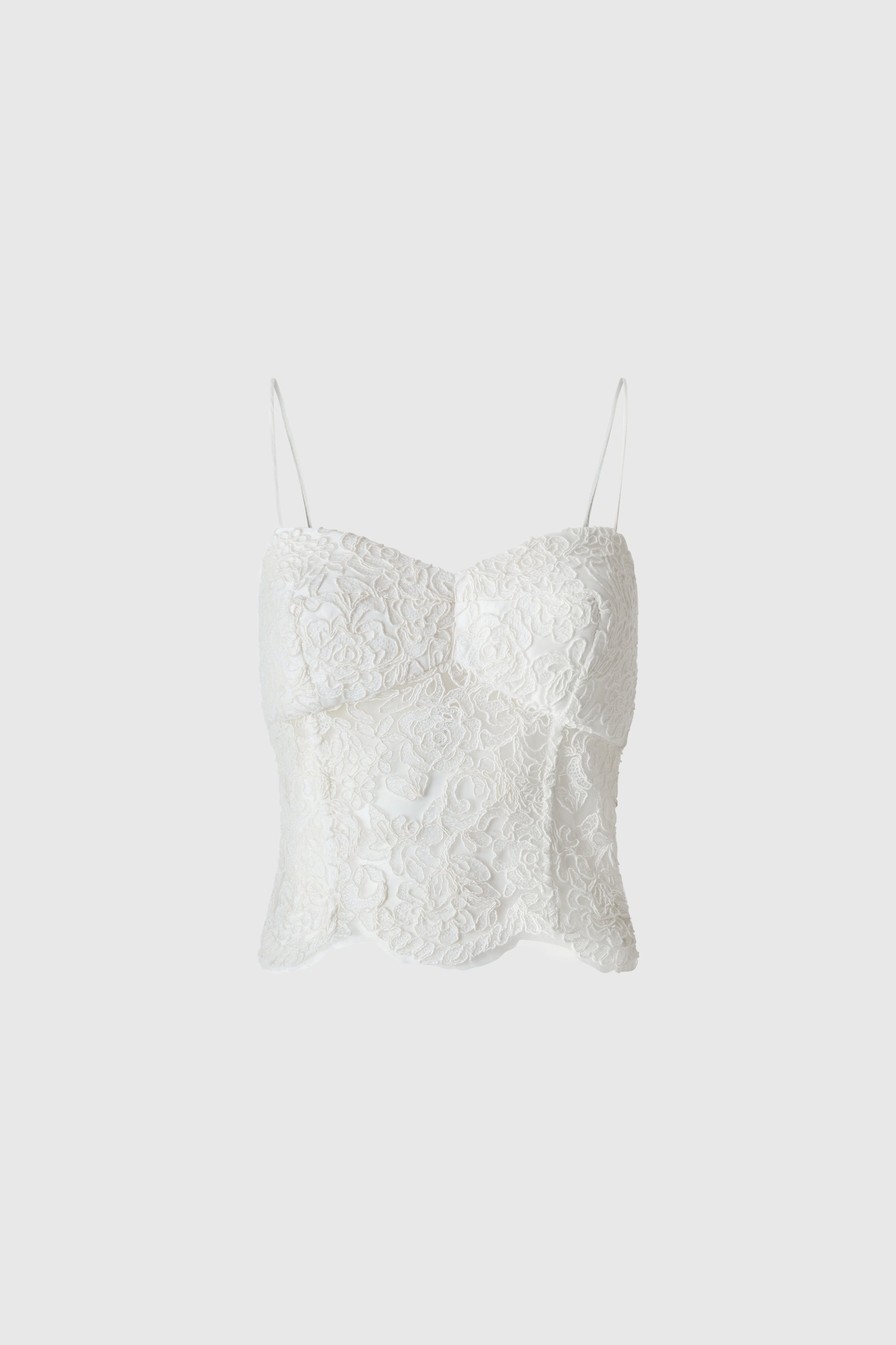 Bustier top with lace