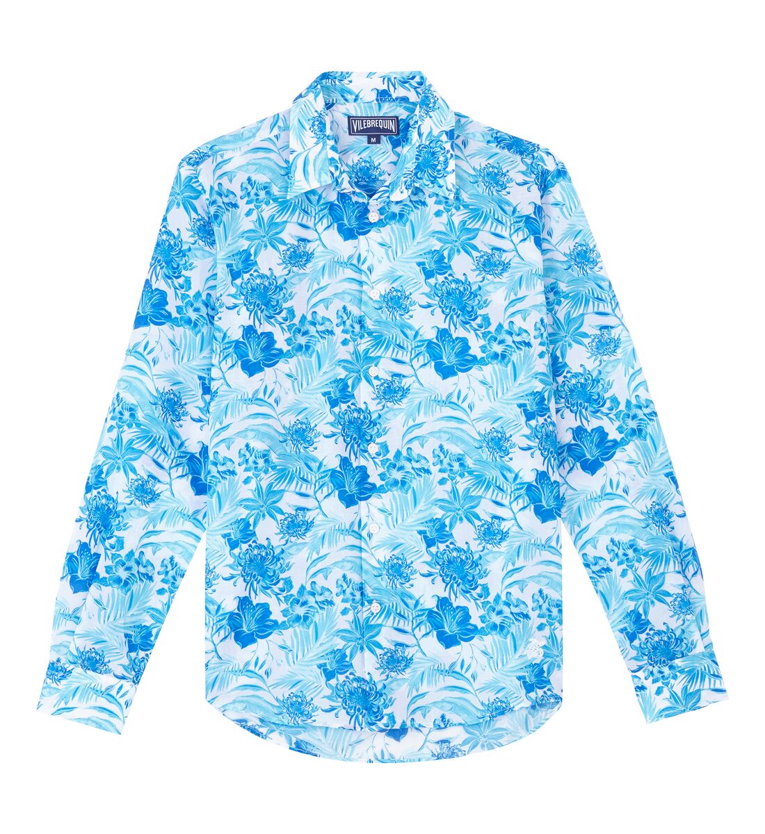 Unisex Cotton Voile Lightweight Shirt Tahiti Flowers