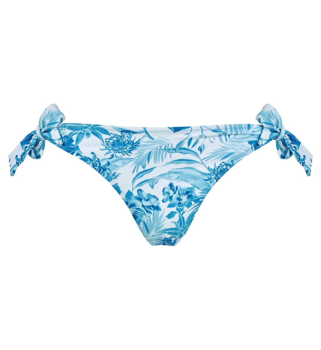 Women Side Tie Bikini Bottom Tahiti Flowers