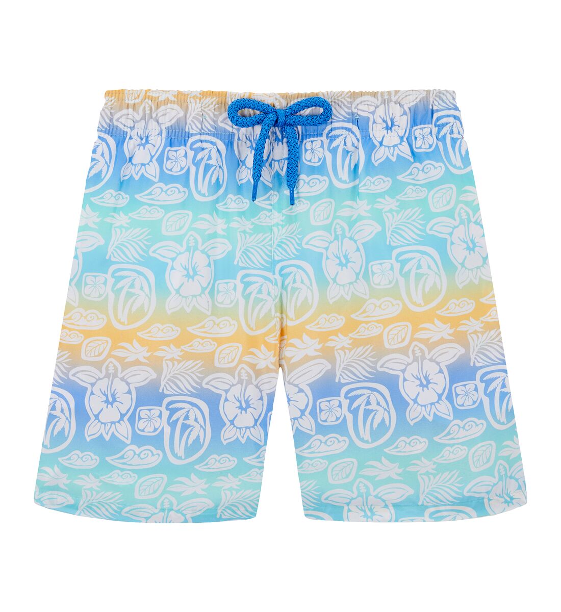 Boys Ultra-Light and Packable Swim Trunks Tahiti Turtles