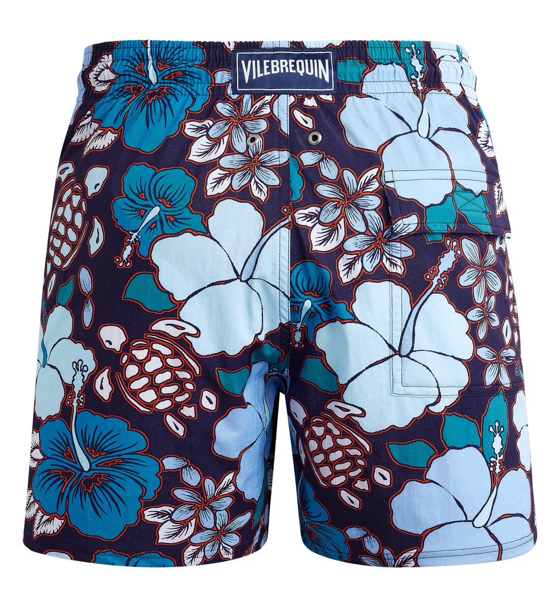 Men Stretch Swim Trunks Tropical Turtles