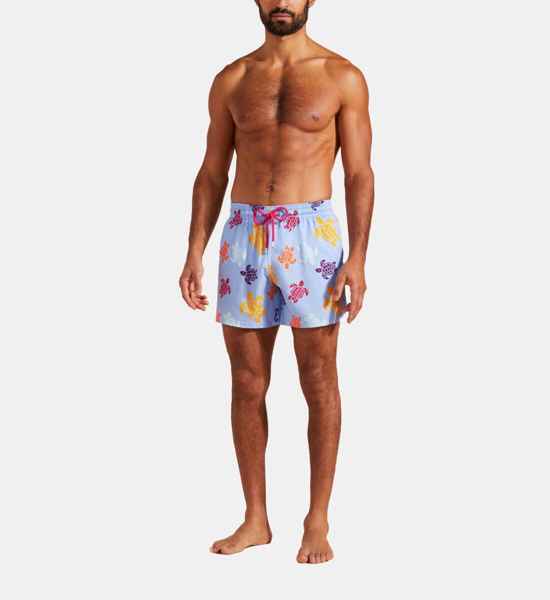 MEN STRETCH SWIM TRUNKS TORTUES MULTICOLORES