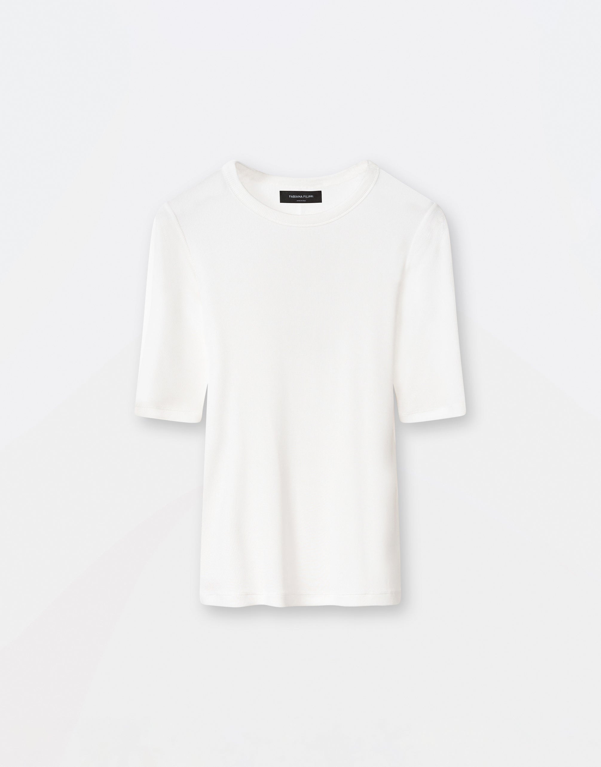 Viscose jersey T-shirt, white