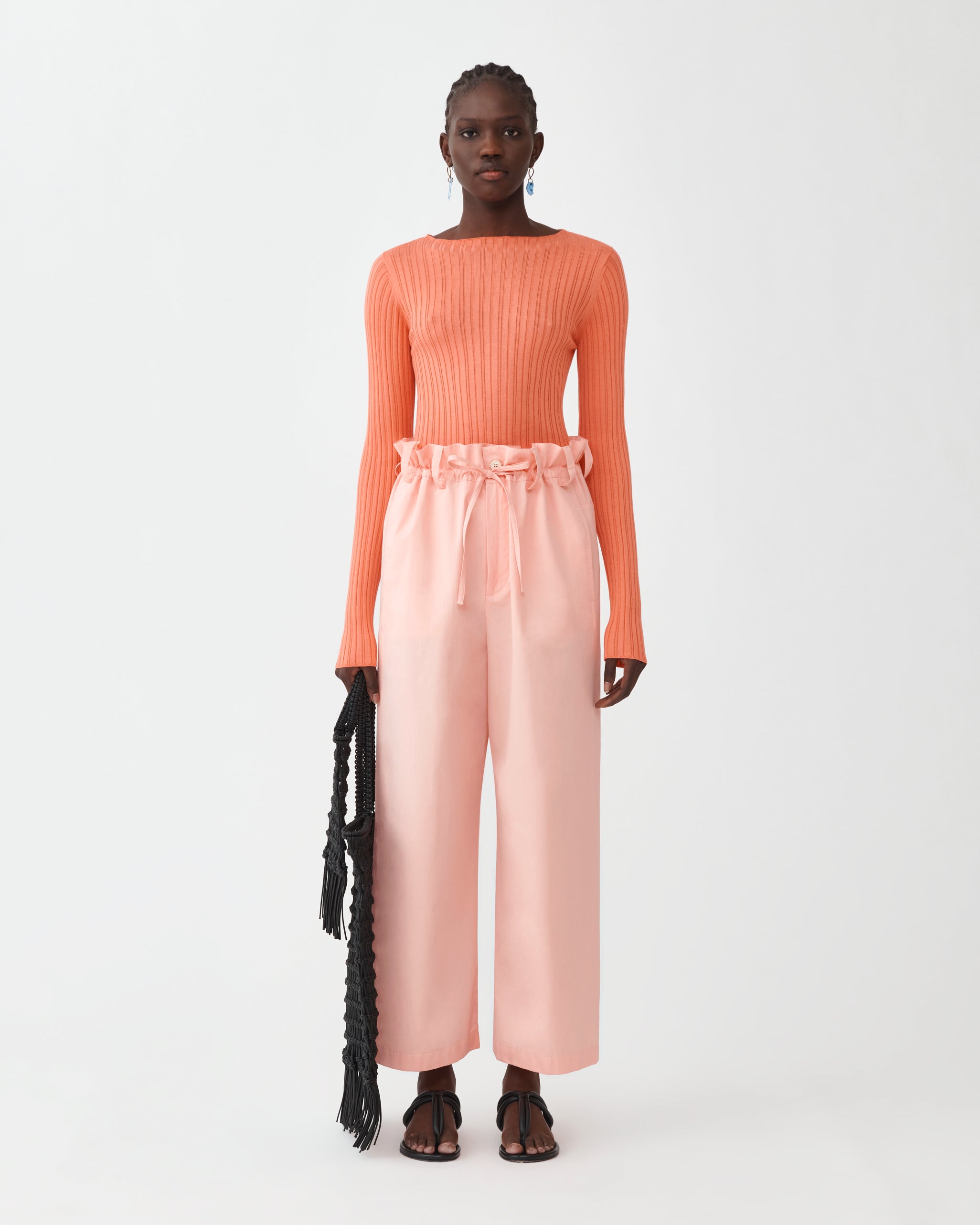 Poplin trousers, macaron pink