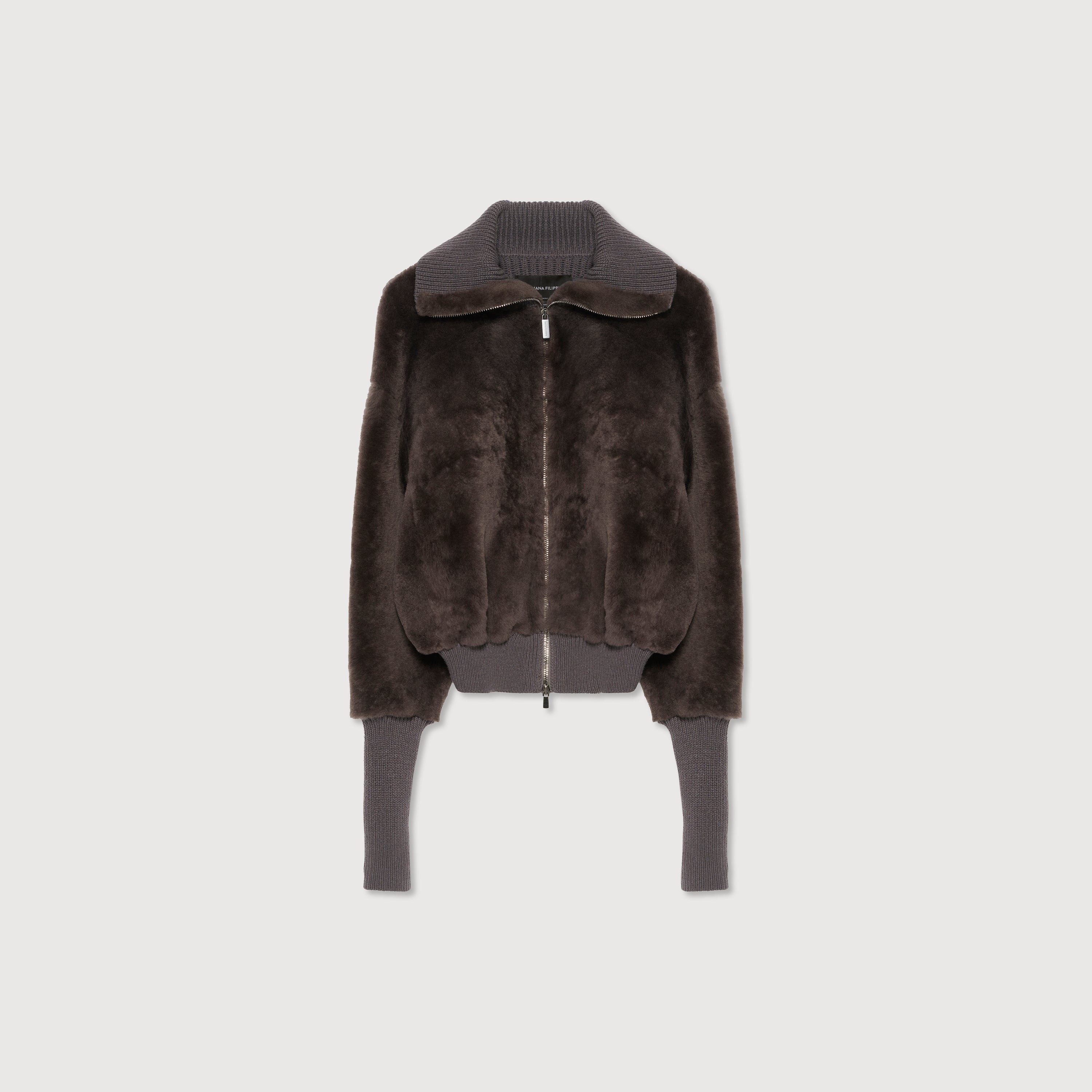 Shearling bomber jacket