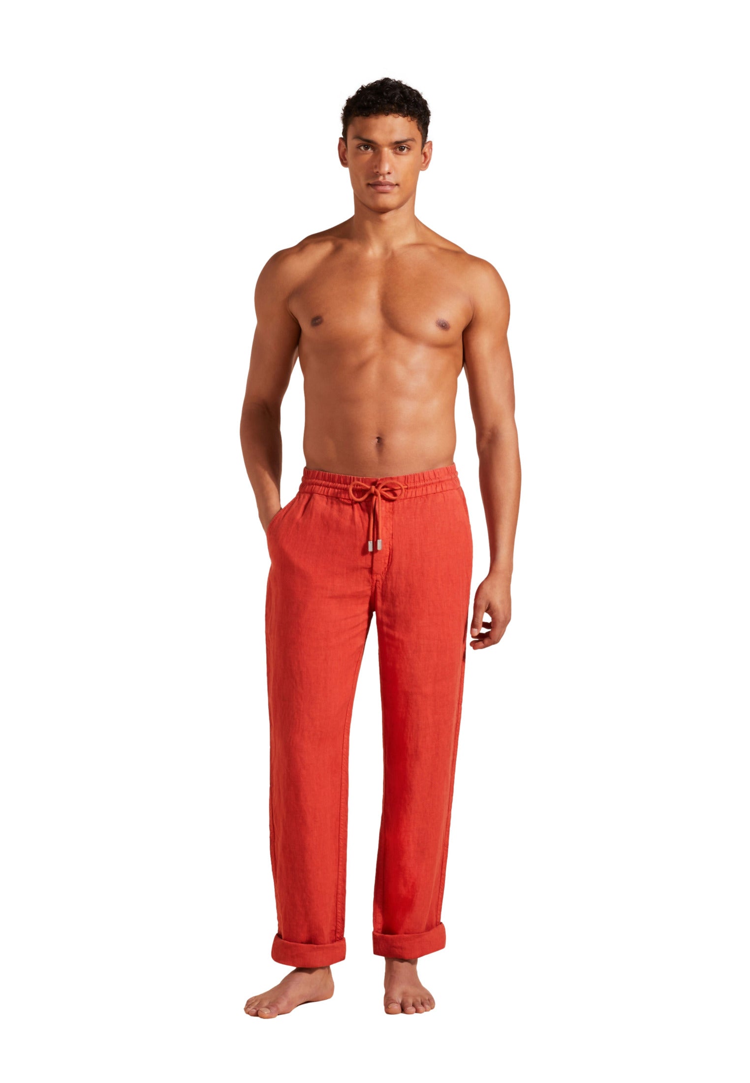 Men Linen Pants Solid