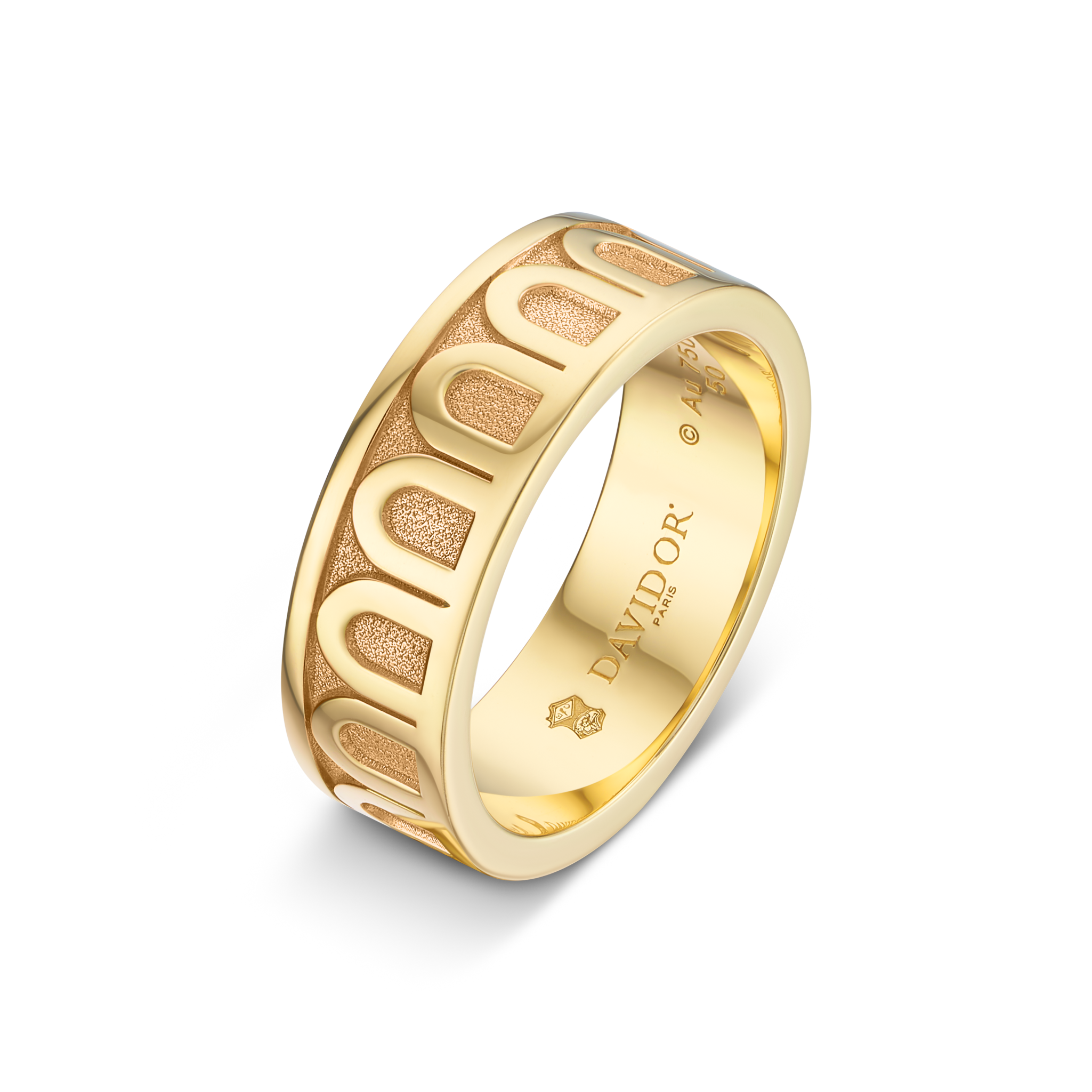 L’Arc de DAVIDOR Ring MM, 18k yellow gold with satin finish