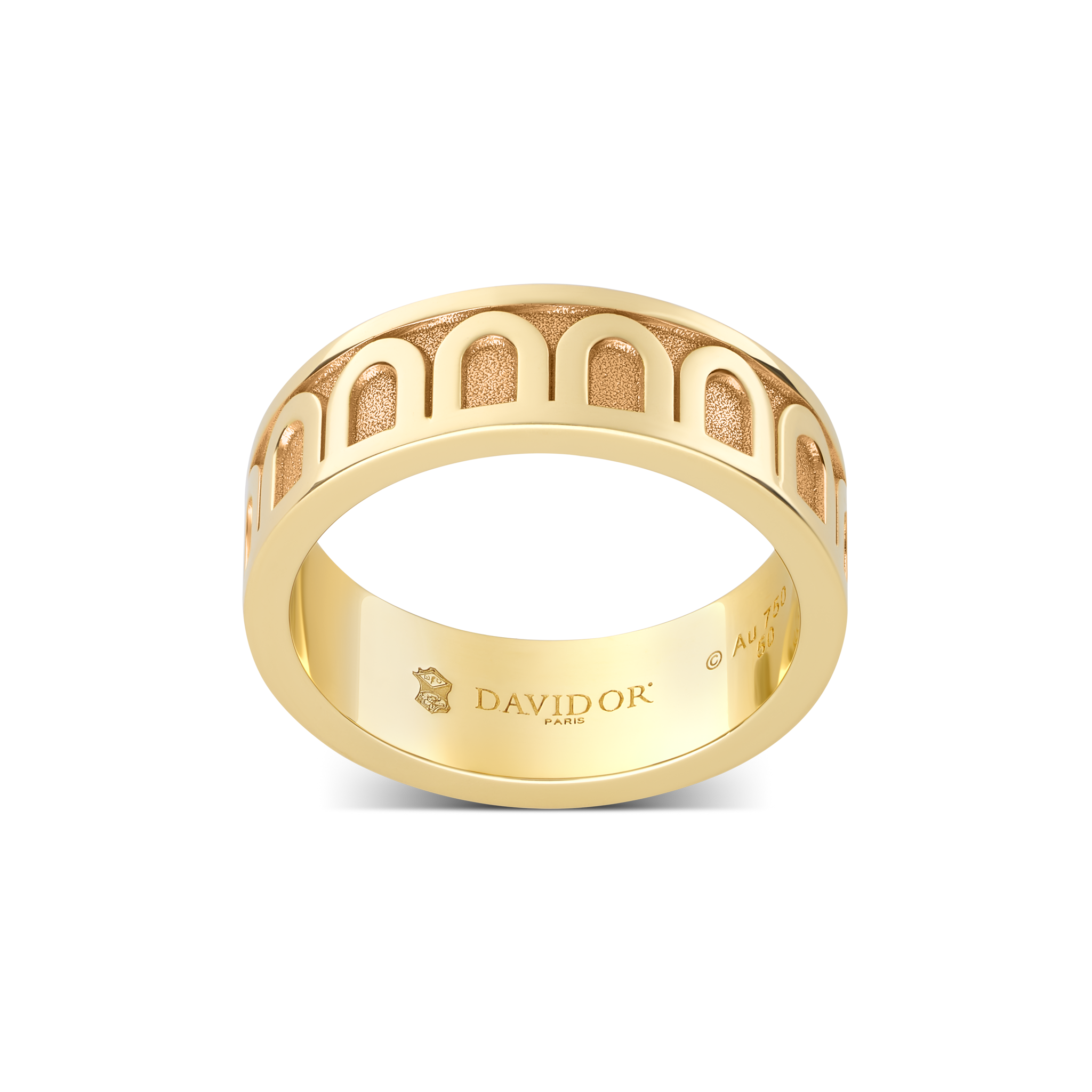 L’Arc de DAVIDOR Ring MM, 18k yellow gold with satin finish