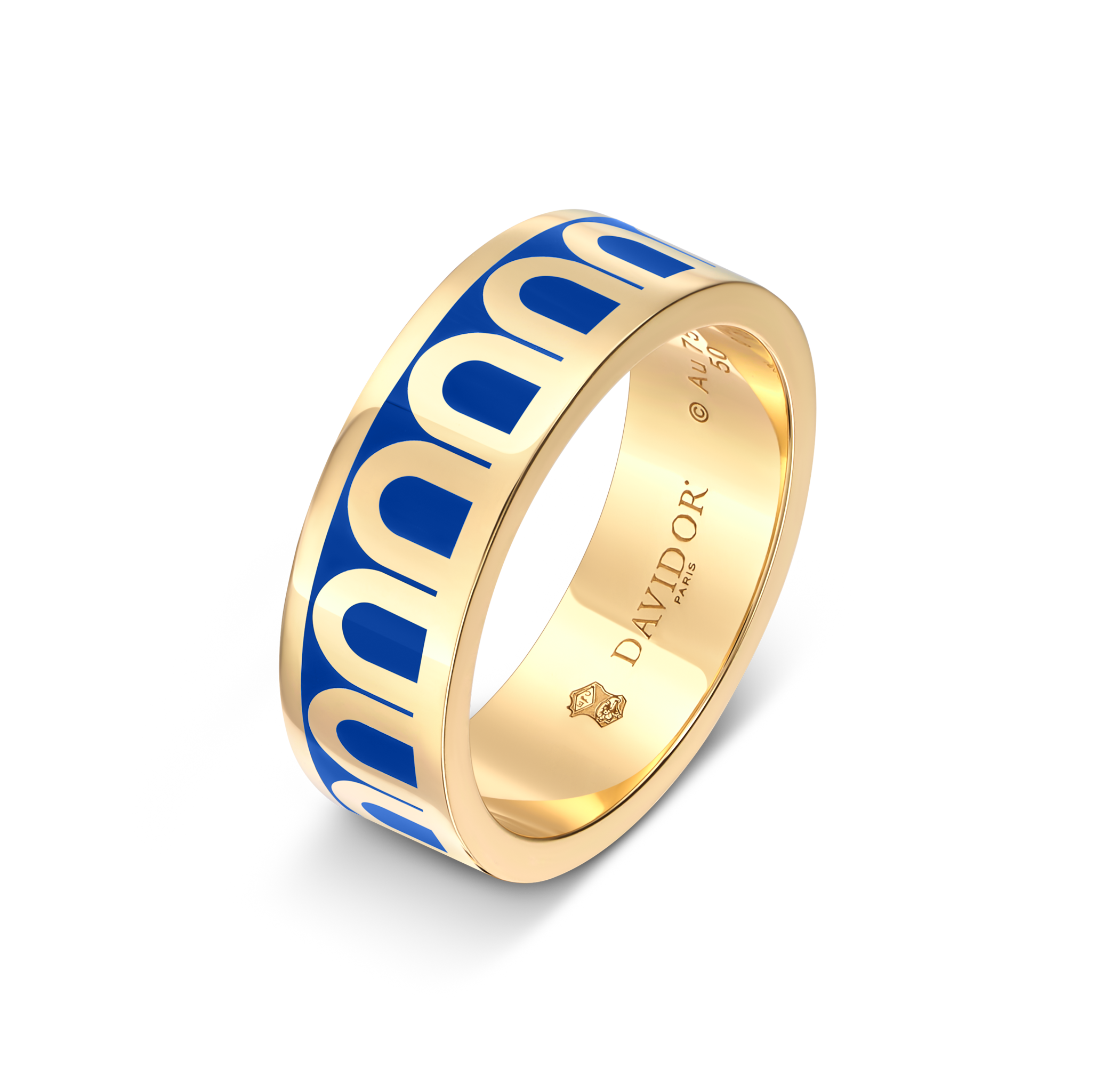 L’Arc de DAVIDOR Ring MM, 18k Yellow Gold with Lacquered Ceramic