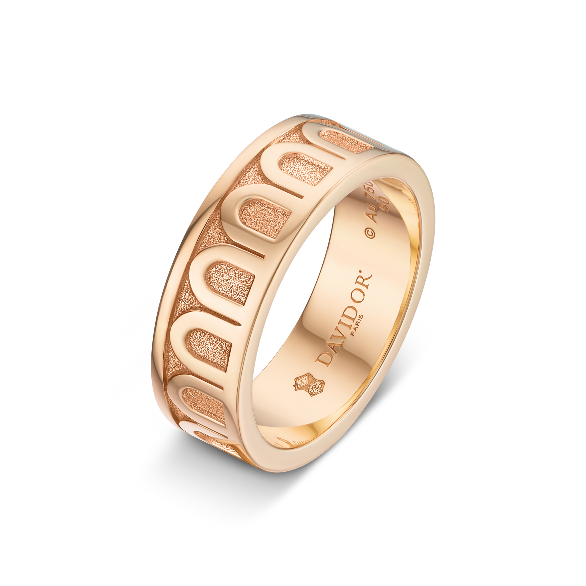 L’Arc de DAVIDOR Ring MM, 18k Rose Gold with Satin Finish