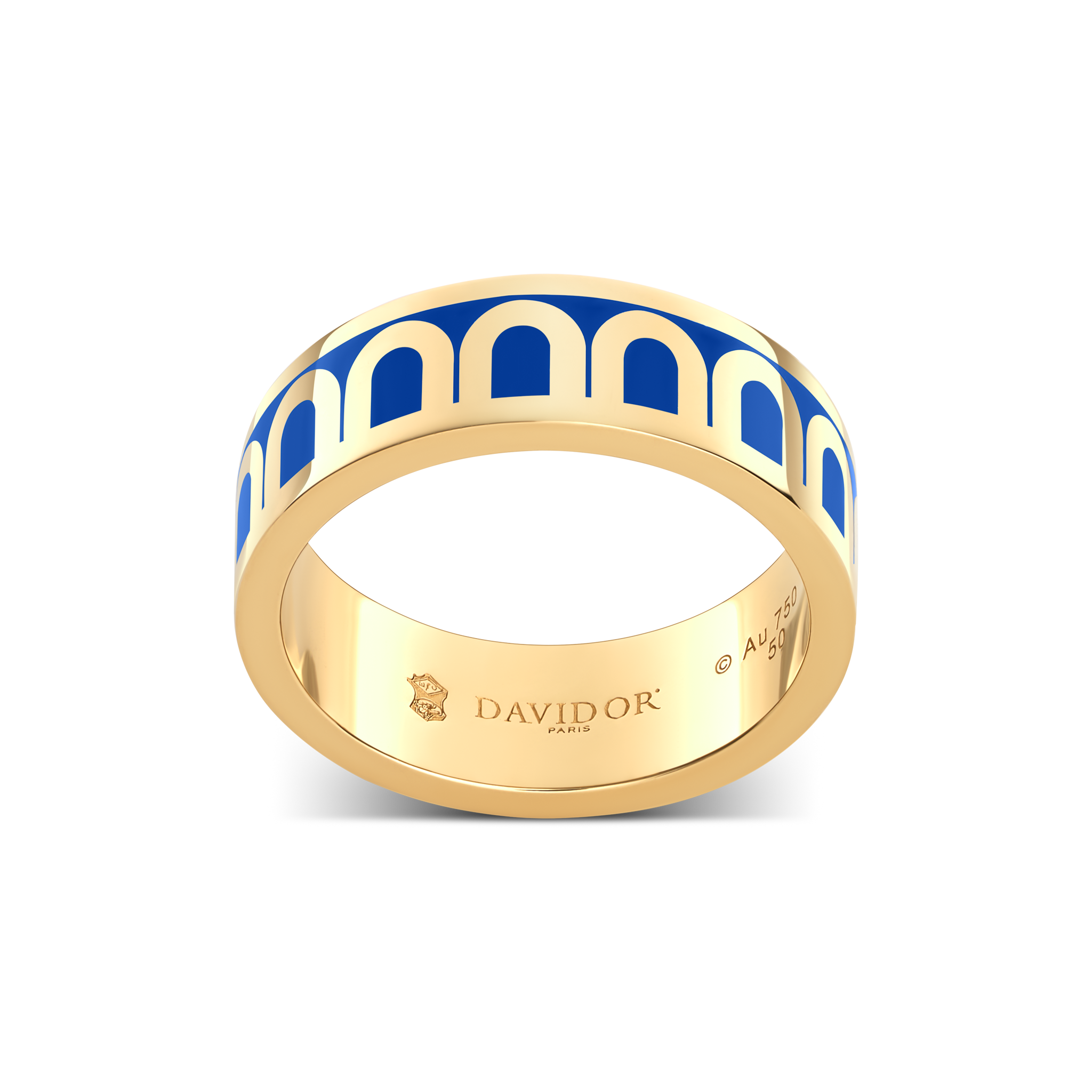 L’Arc de DAVIDOR Ring MM, 18k Yellow Gold with Lacquered Ceramic