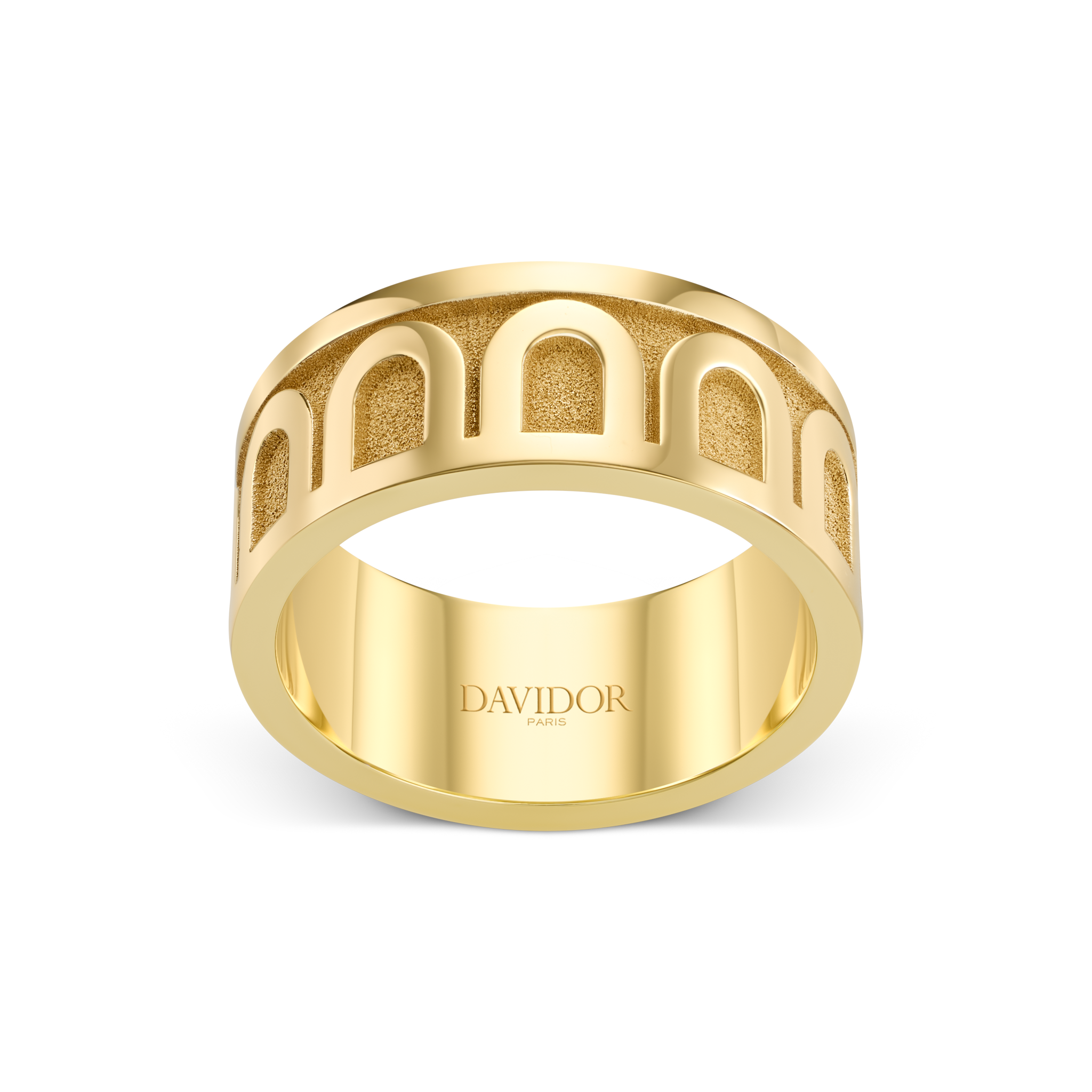 L’Arc de DAVIDOR Ring GM, 18k Yellow Gold  with Satin Finish