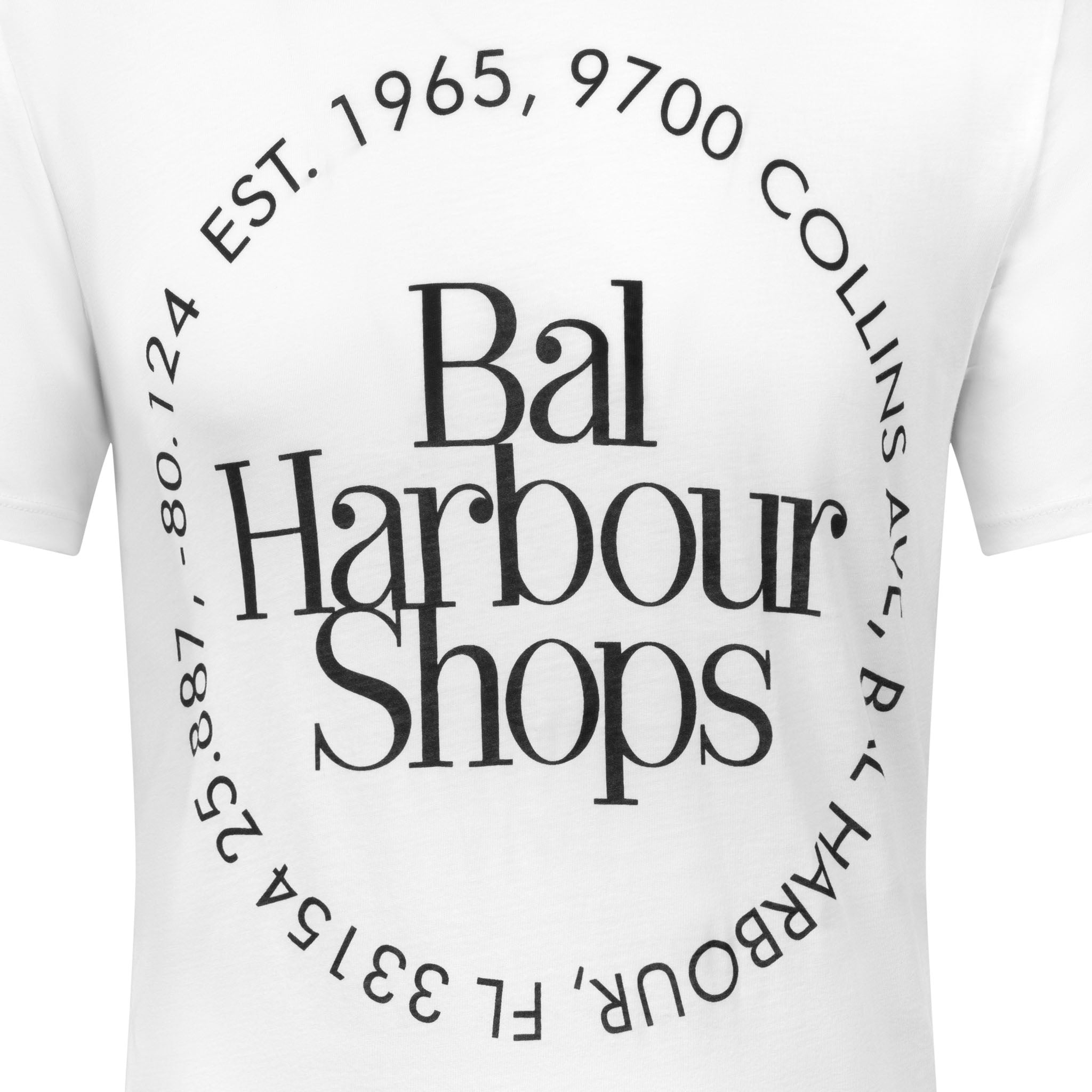 1965 black on white short-sleeve tee