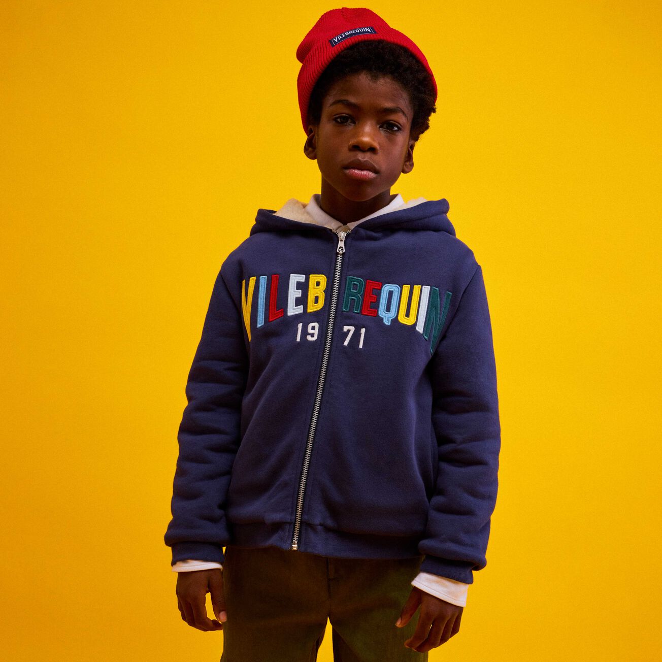 Boys Hooded Zip Sweatshirt Multicolor Vilebrequin