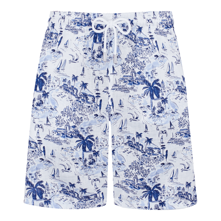 Men Linen Bermuda Shorts Riviera