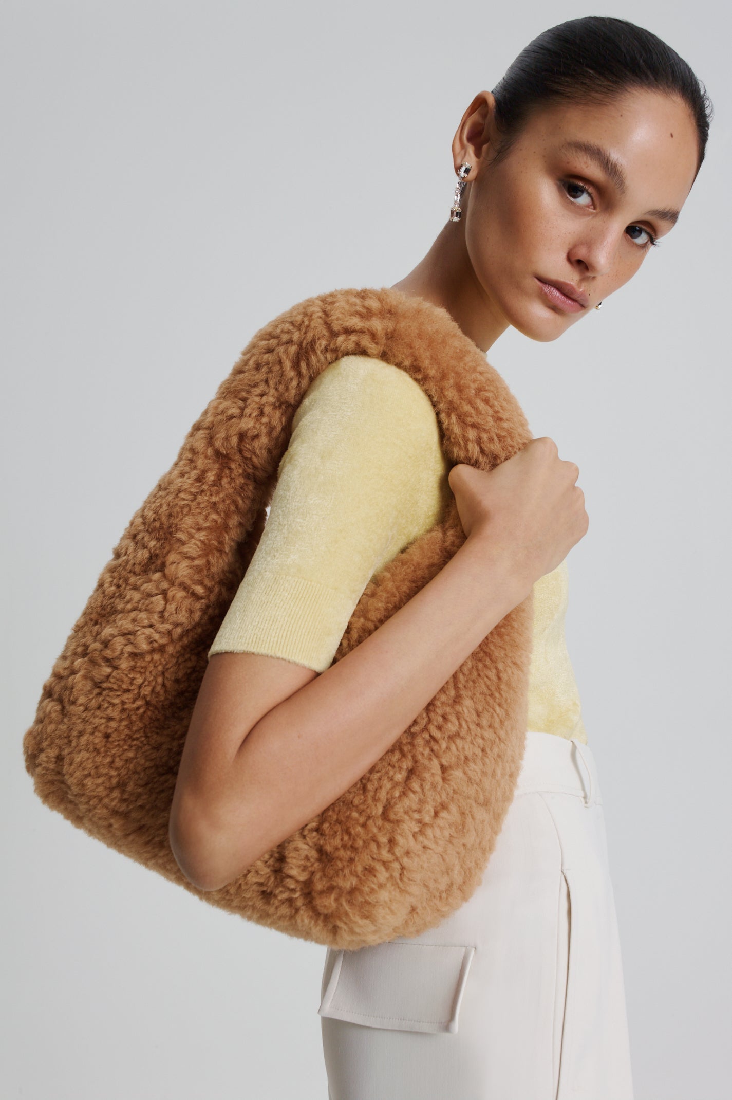 Shearling Gabriella in camel