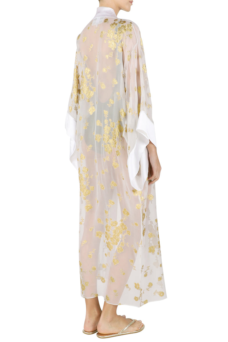 Poppy lurex kimono