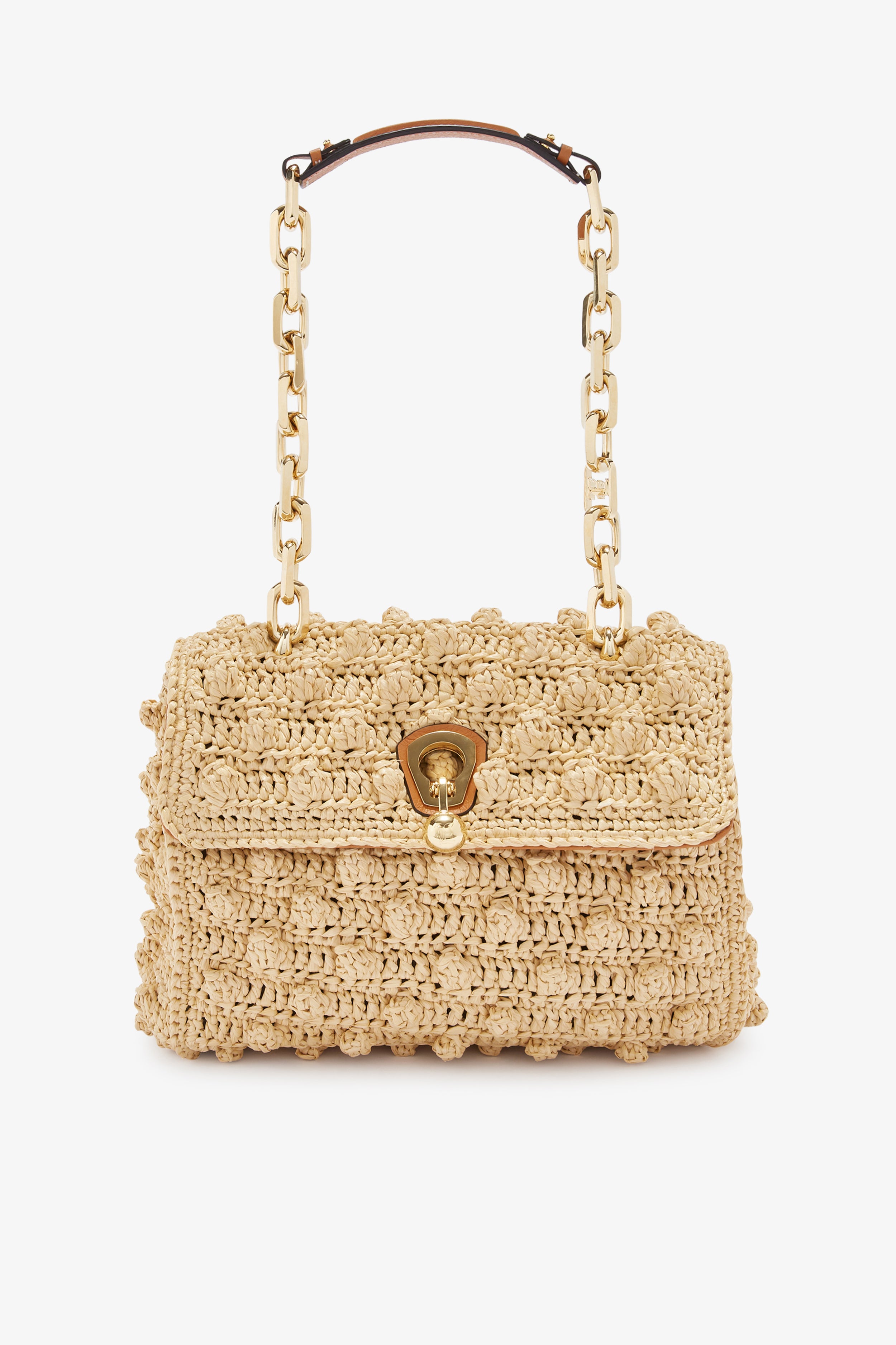 Stella McCartney Round Woven Raffia Shoulder Bag - Bal Harbour Shops