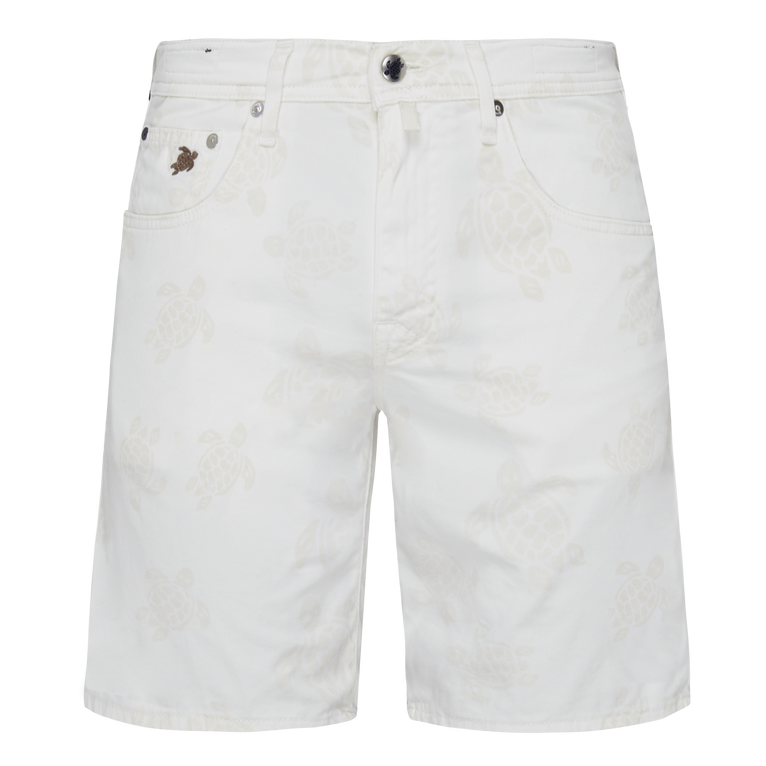 Men 5-Pockets Denim Bermuda Shorts Ronde des Tortues