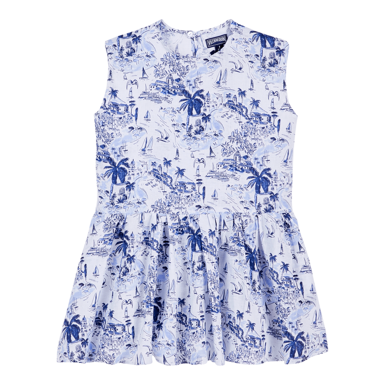 Girls Linen Dress Riviera