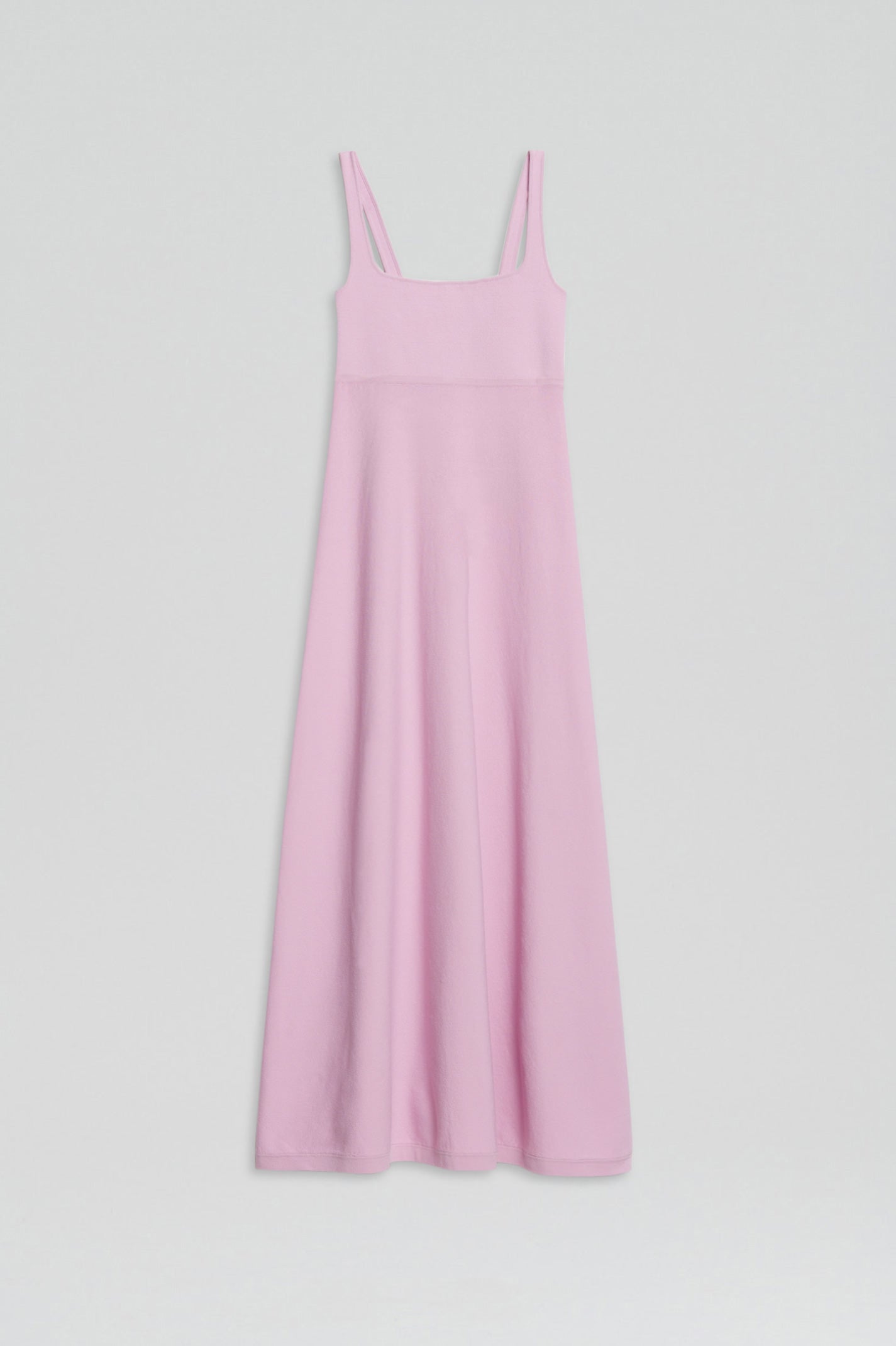 Crepe knit square neck dress mauve