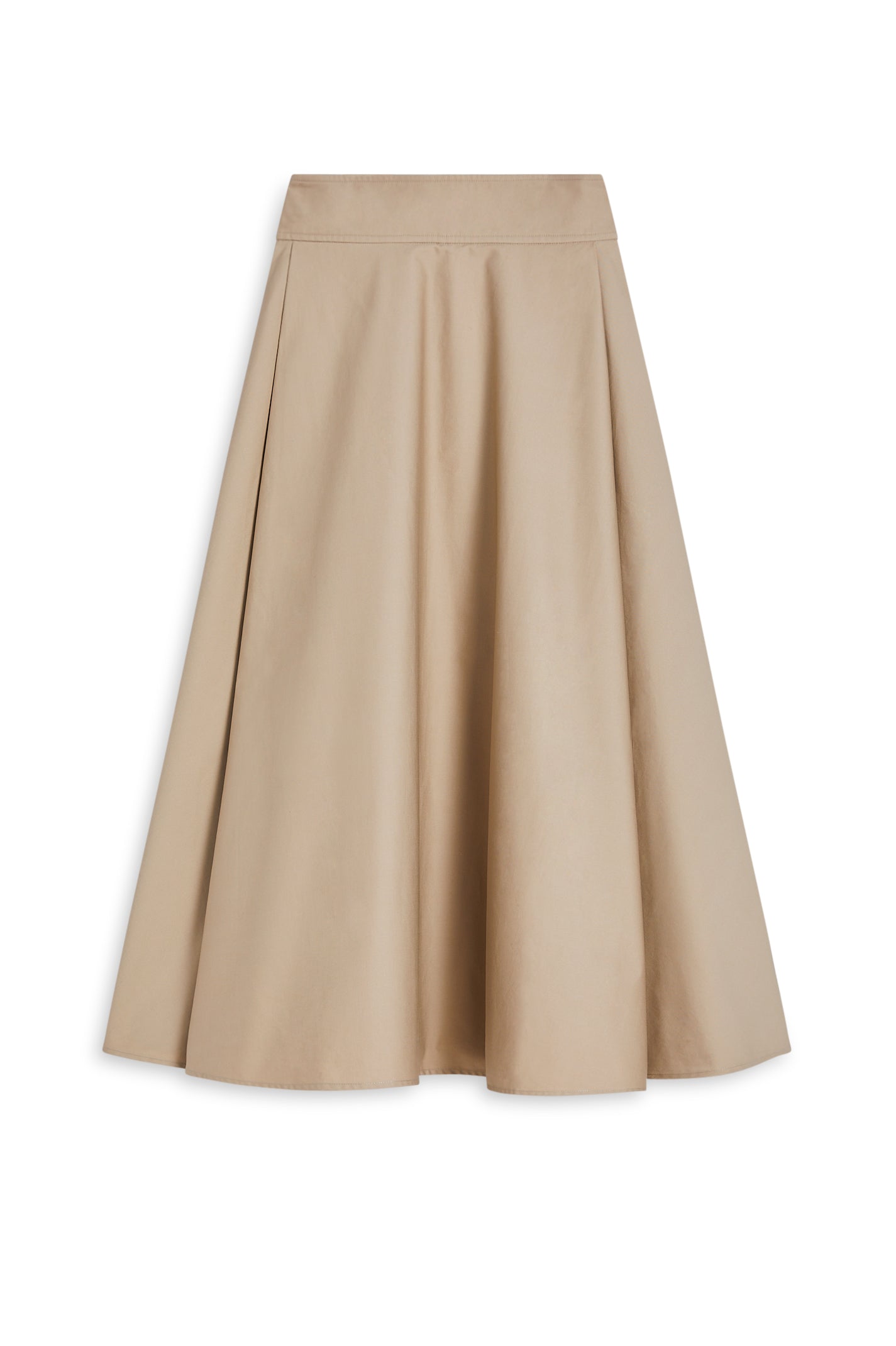 Cotton pleat front skirt – trench