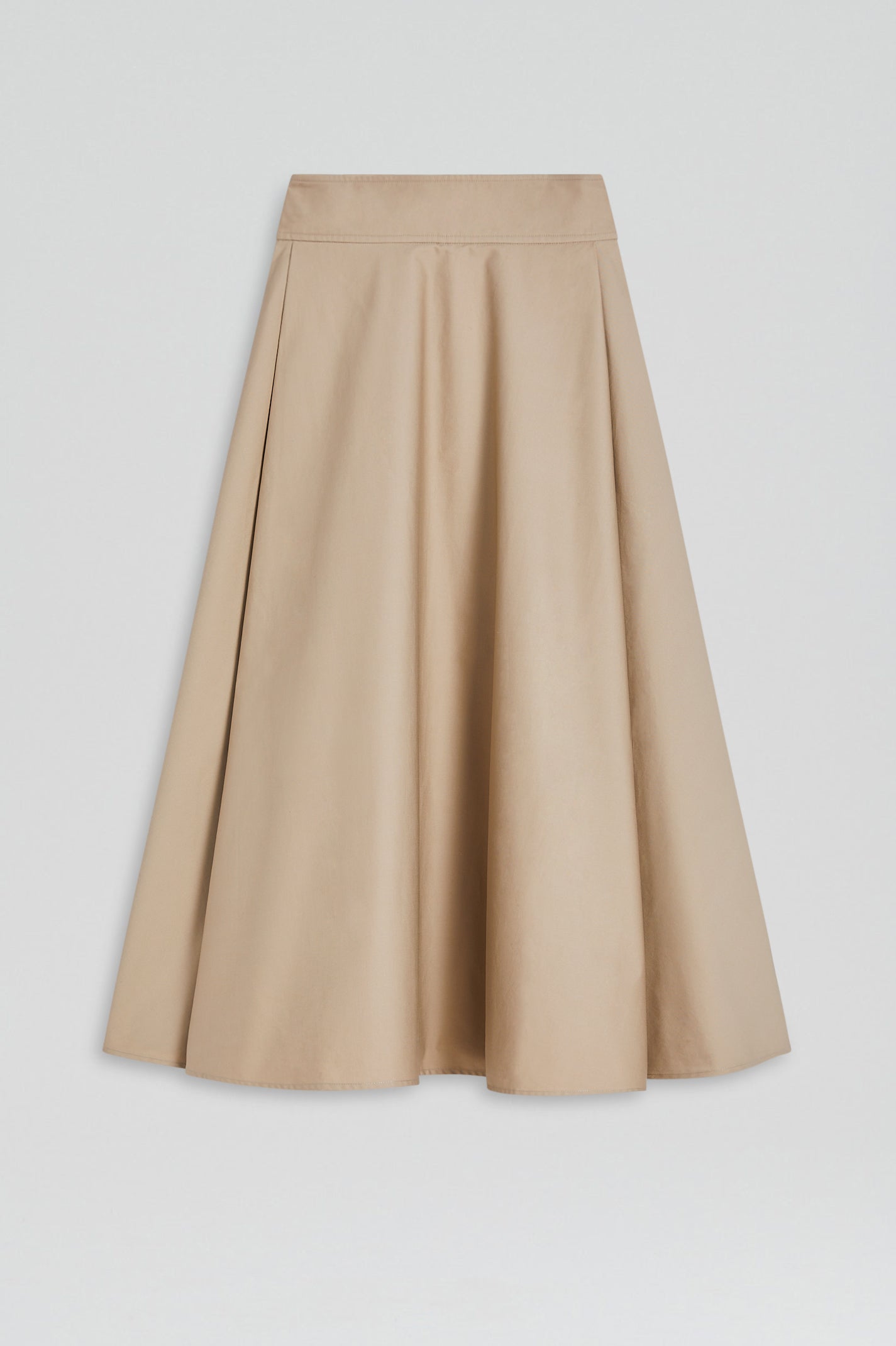 Cotton pleat front skirt – trench