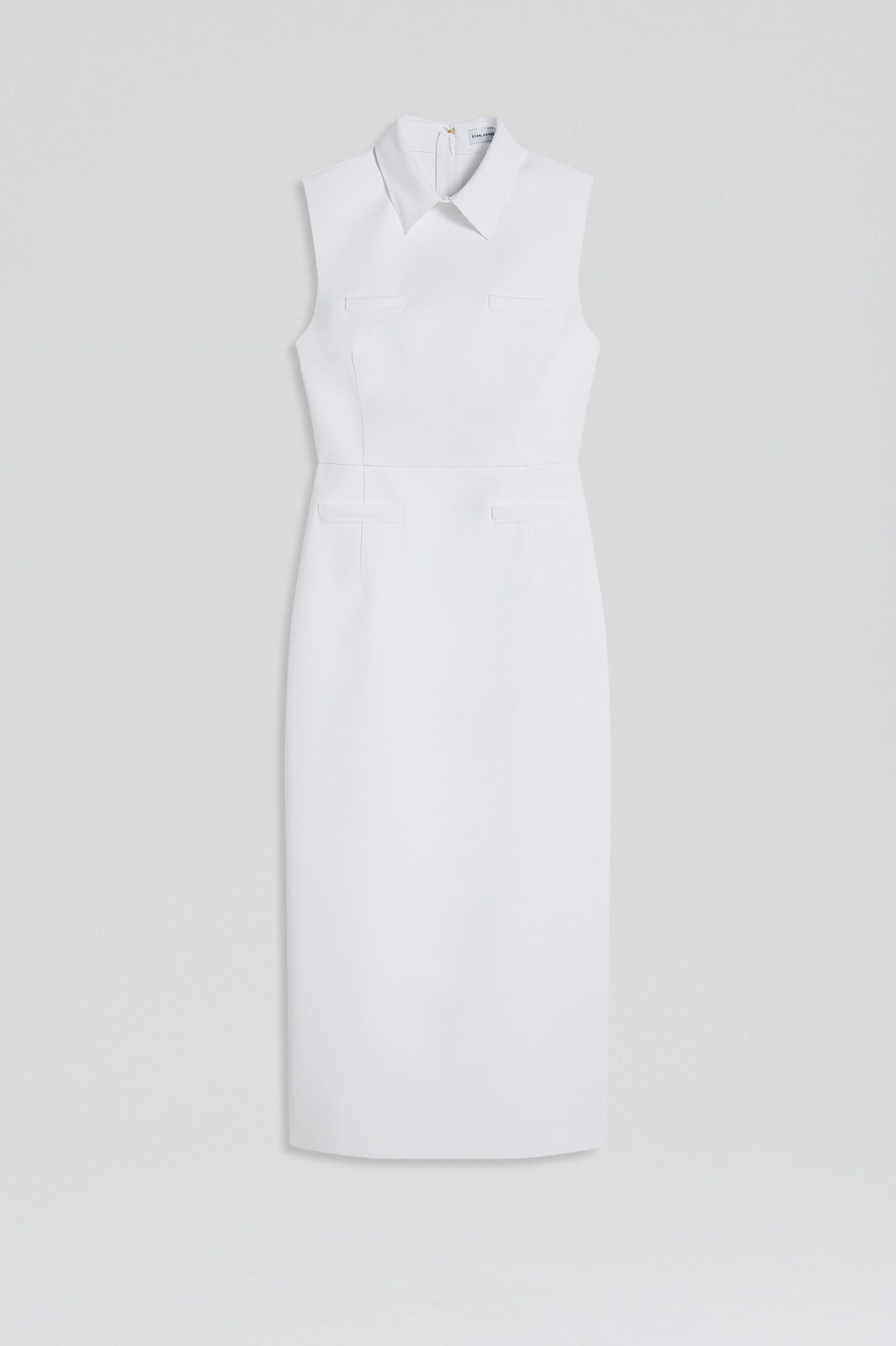 Scuba pencil dress – white