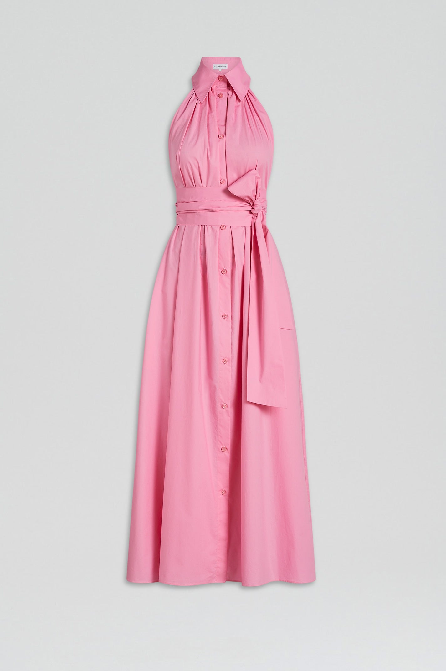 Parachute sleeveless shirt dress – pink