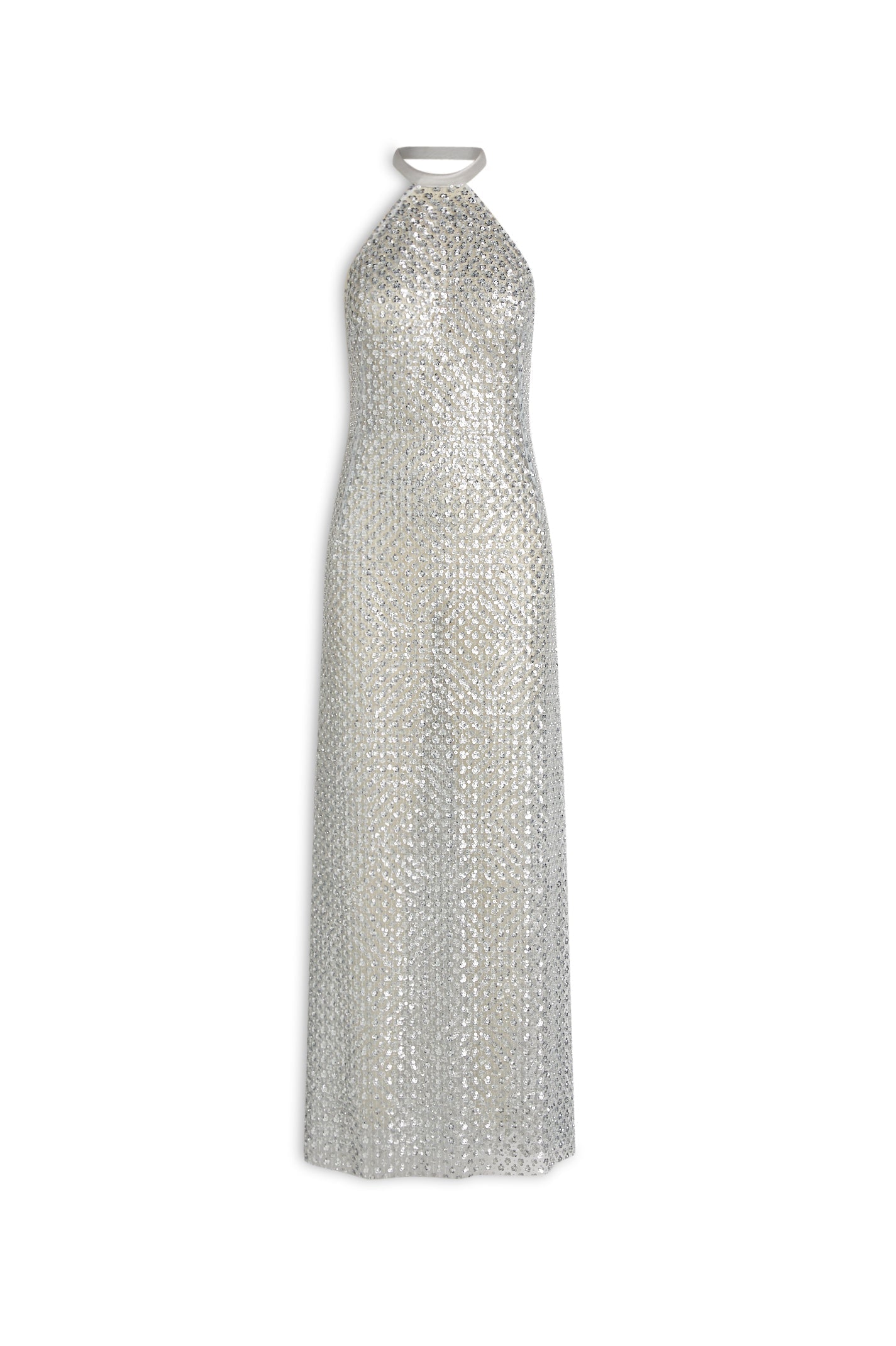 Daisy sequin gown – silver