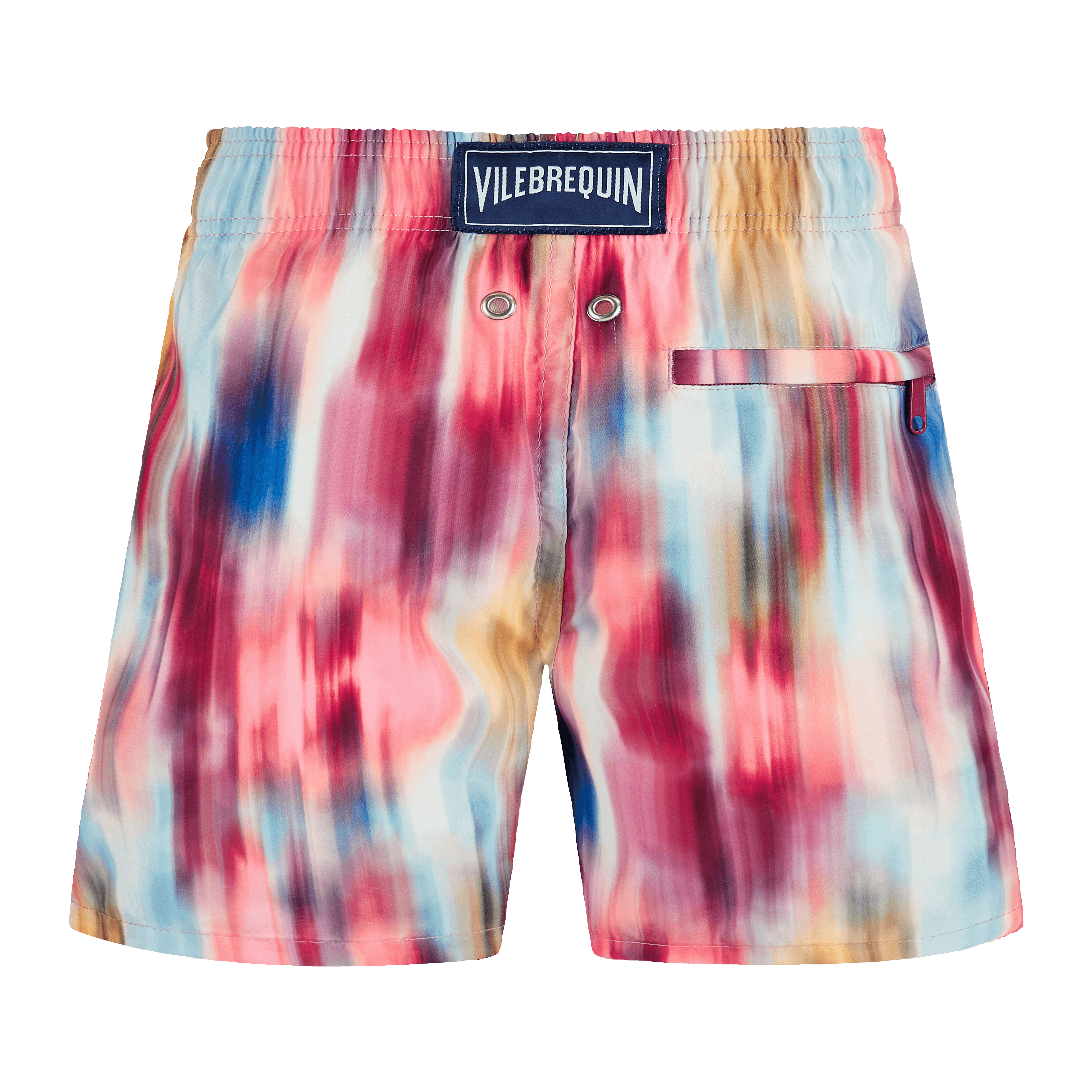 Boys Ultra-light and Packable Swim Trunks Ikat Flowers