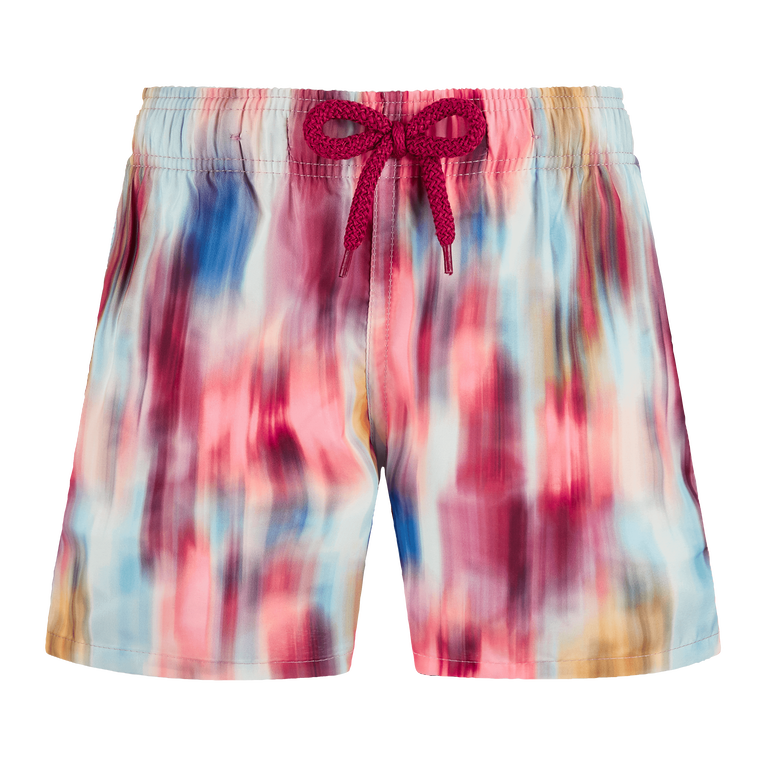 Boys Ultra-light and Packable Swim Trunks Ikat Flowers