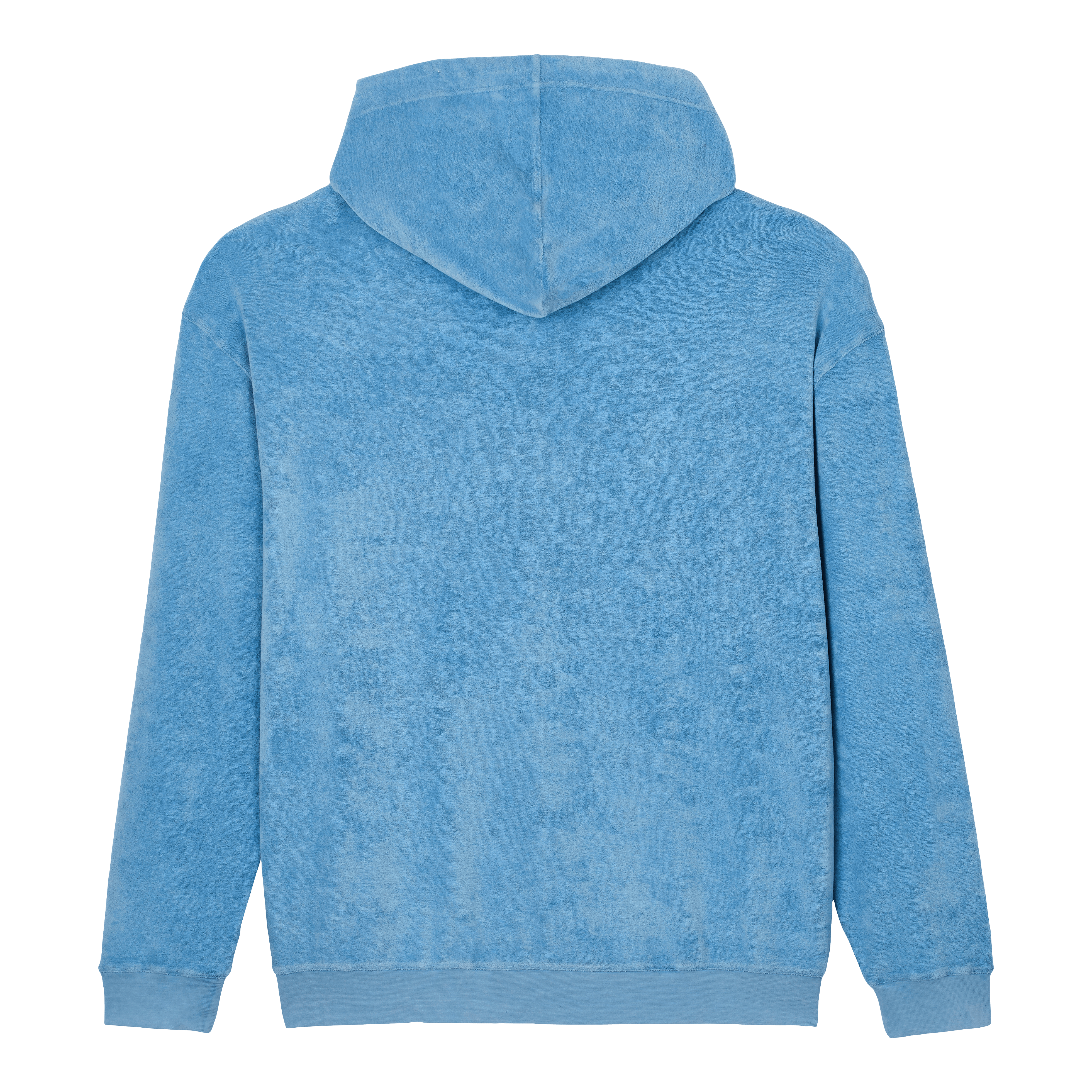 Men Terry Hooded Sweatshirt Solid Mineral Dye