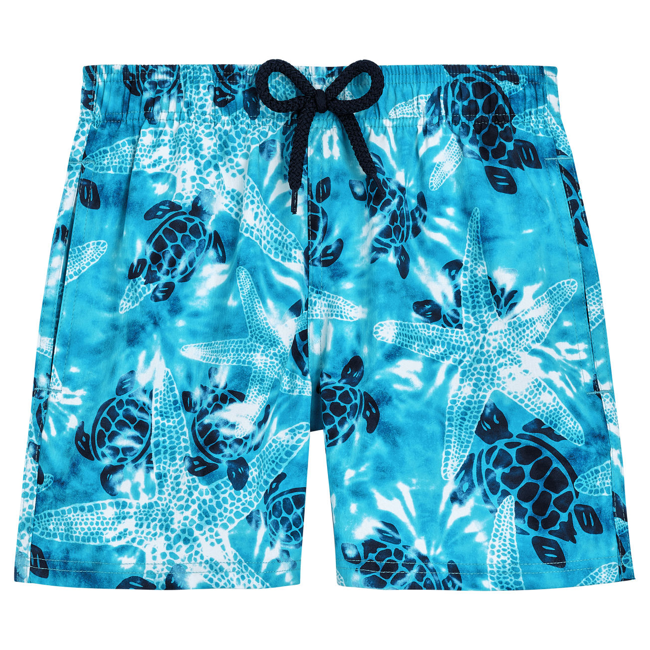 Boys Stretch Swim Trunks Starlettes and Turtles Tie & Dye