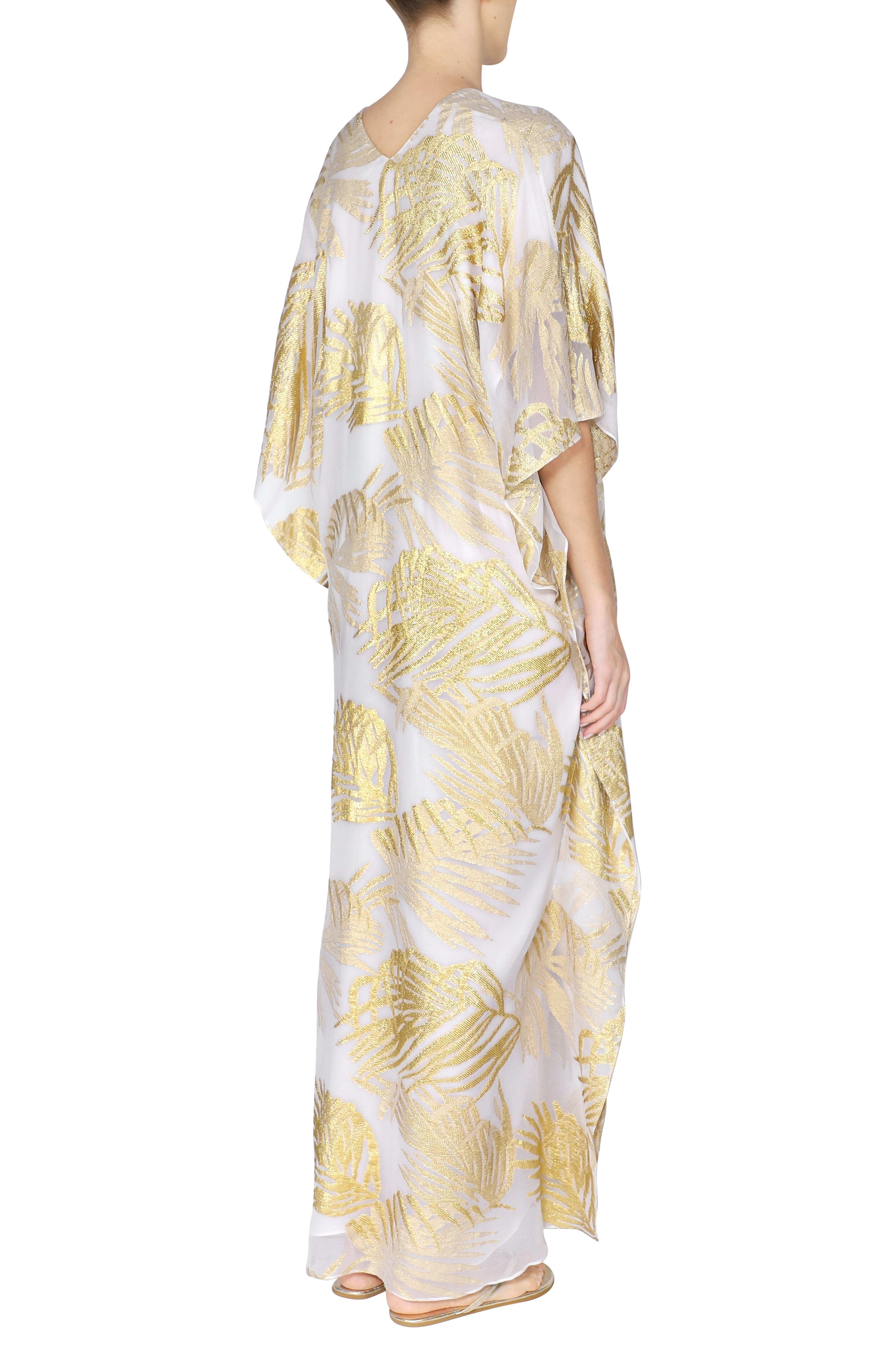 Metallic Palm Boubou Caftan