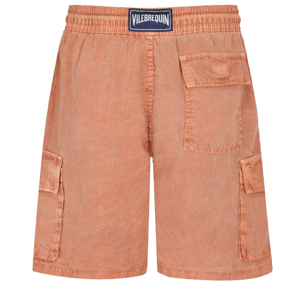 Linen Bermuda Shorts Mineral Dye