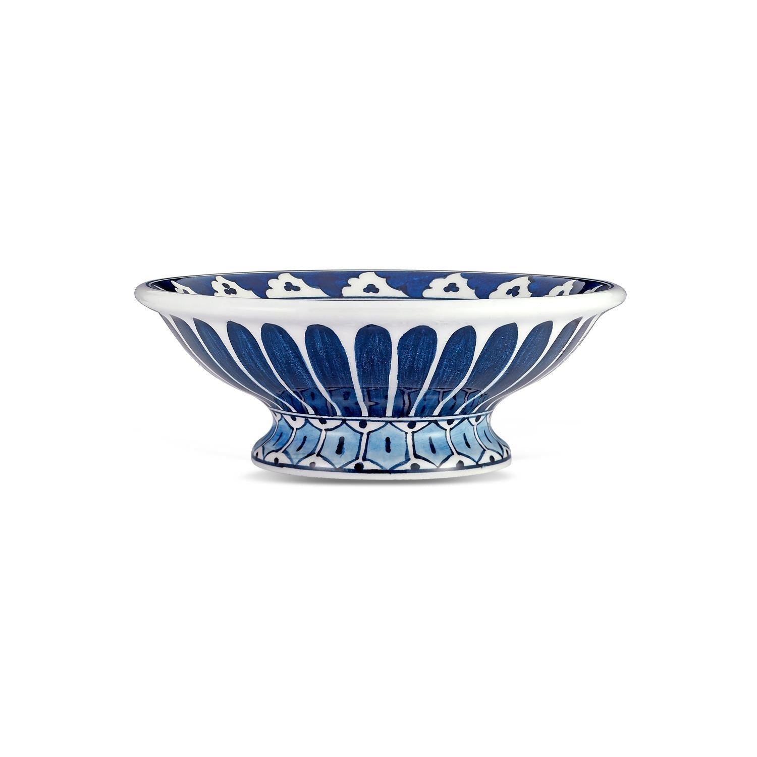 Iznik Tile Footed Bowl – Leaf