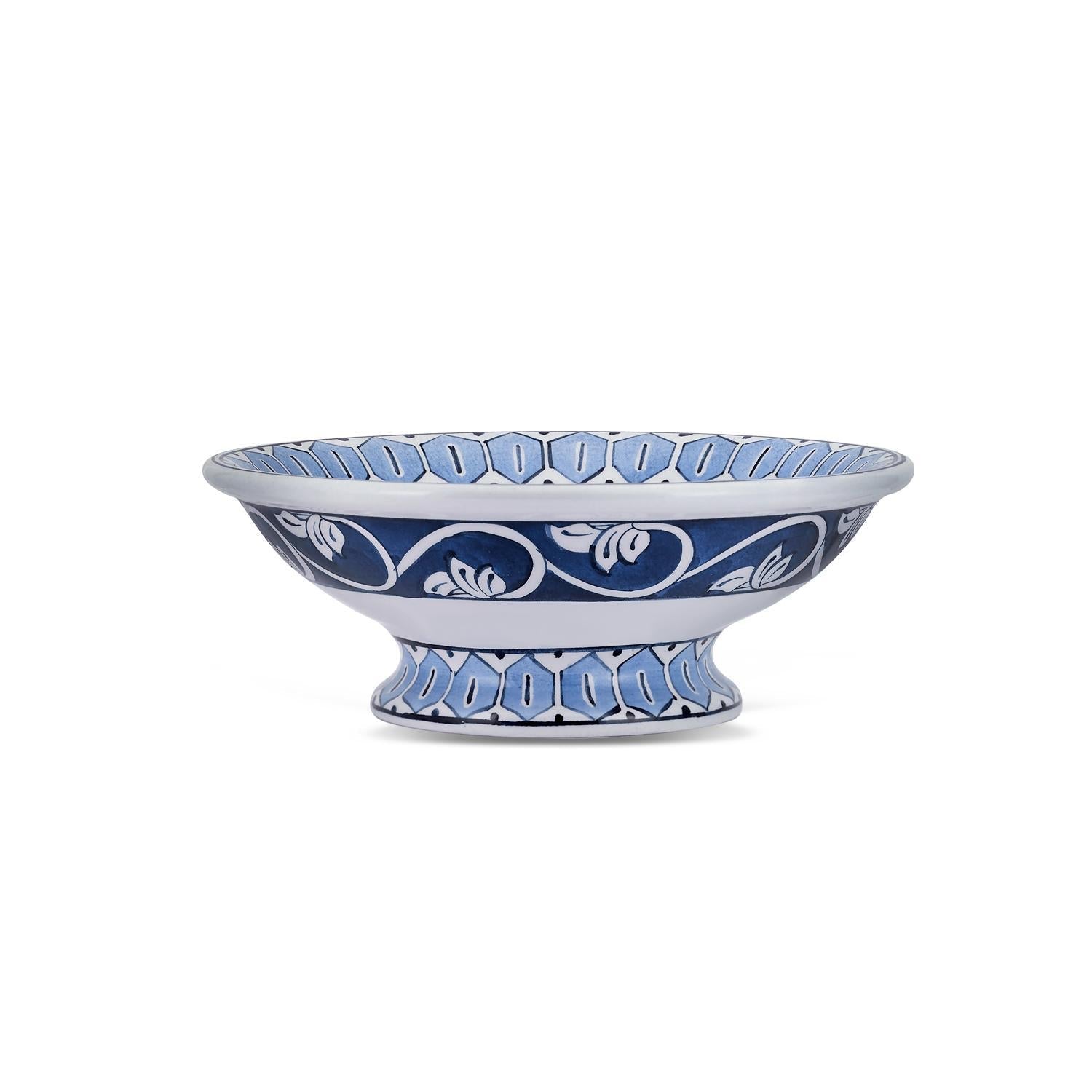 Iznik Tile Footed Bowl – Cloud