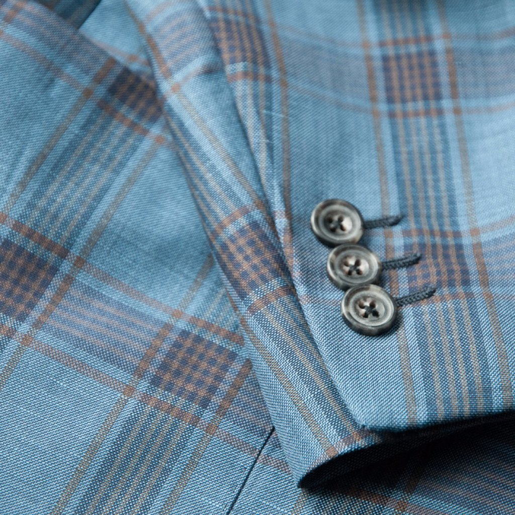 The Blue Plaid Linen Sport Coat | Made in America | The American Gentleman