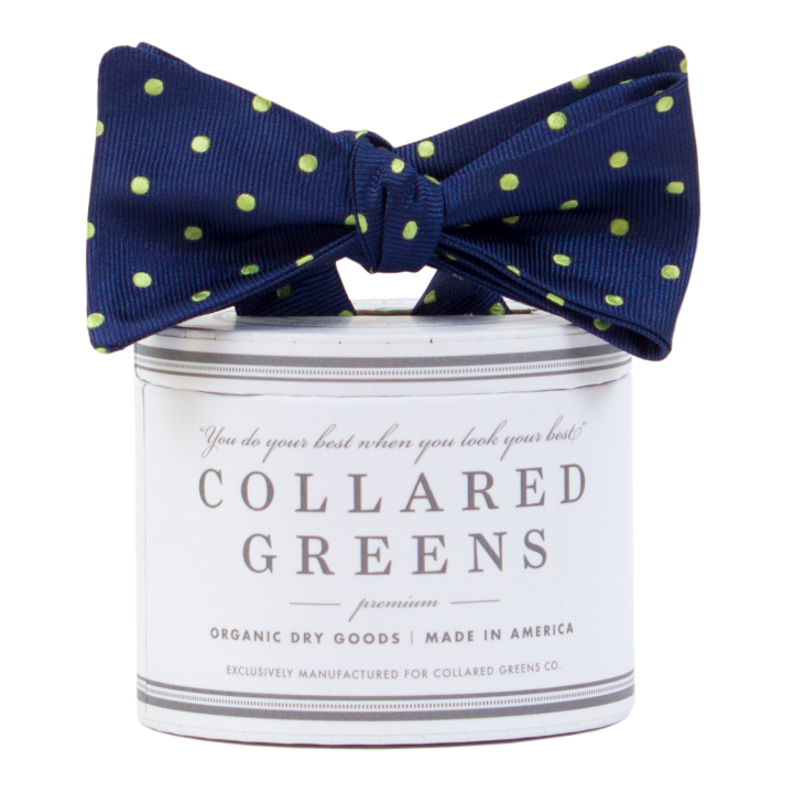 Dots Bow Tie - Navy / Green