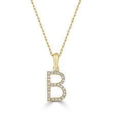 Load image into Gallery viewer, Yellow Gold Diamond Initial Pendant
